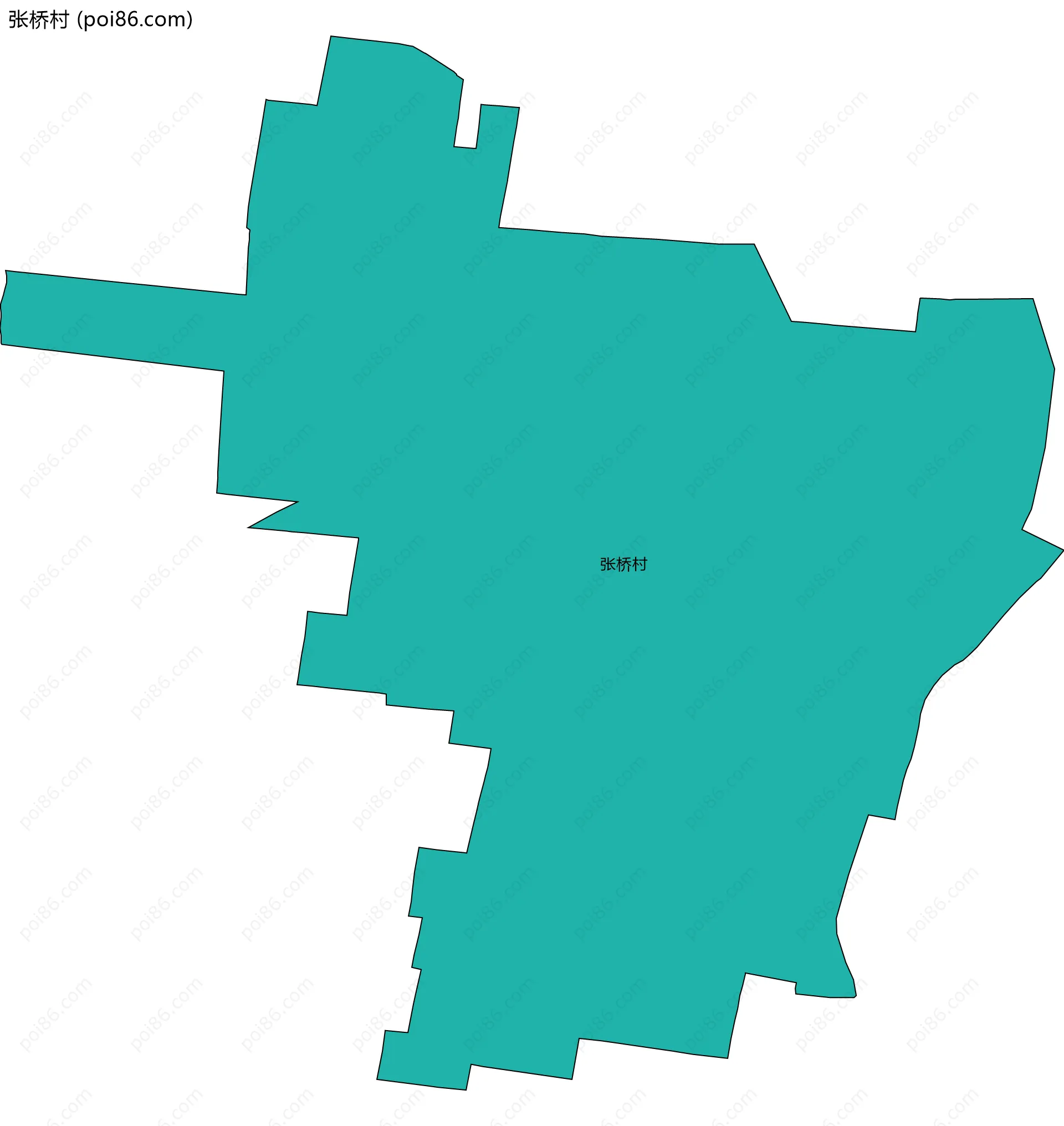 张桥村边界地图