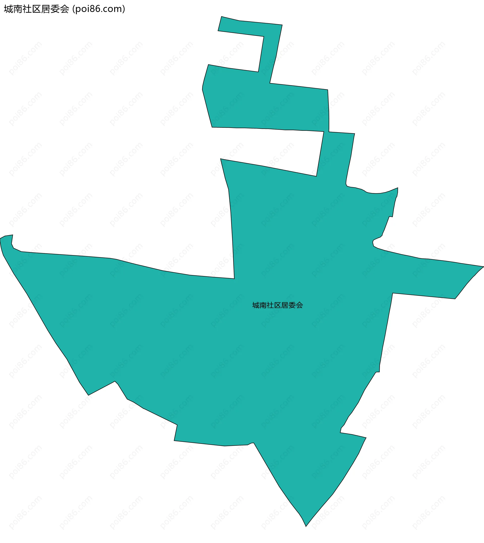城南社区居委会边界地图