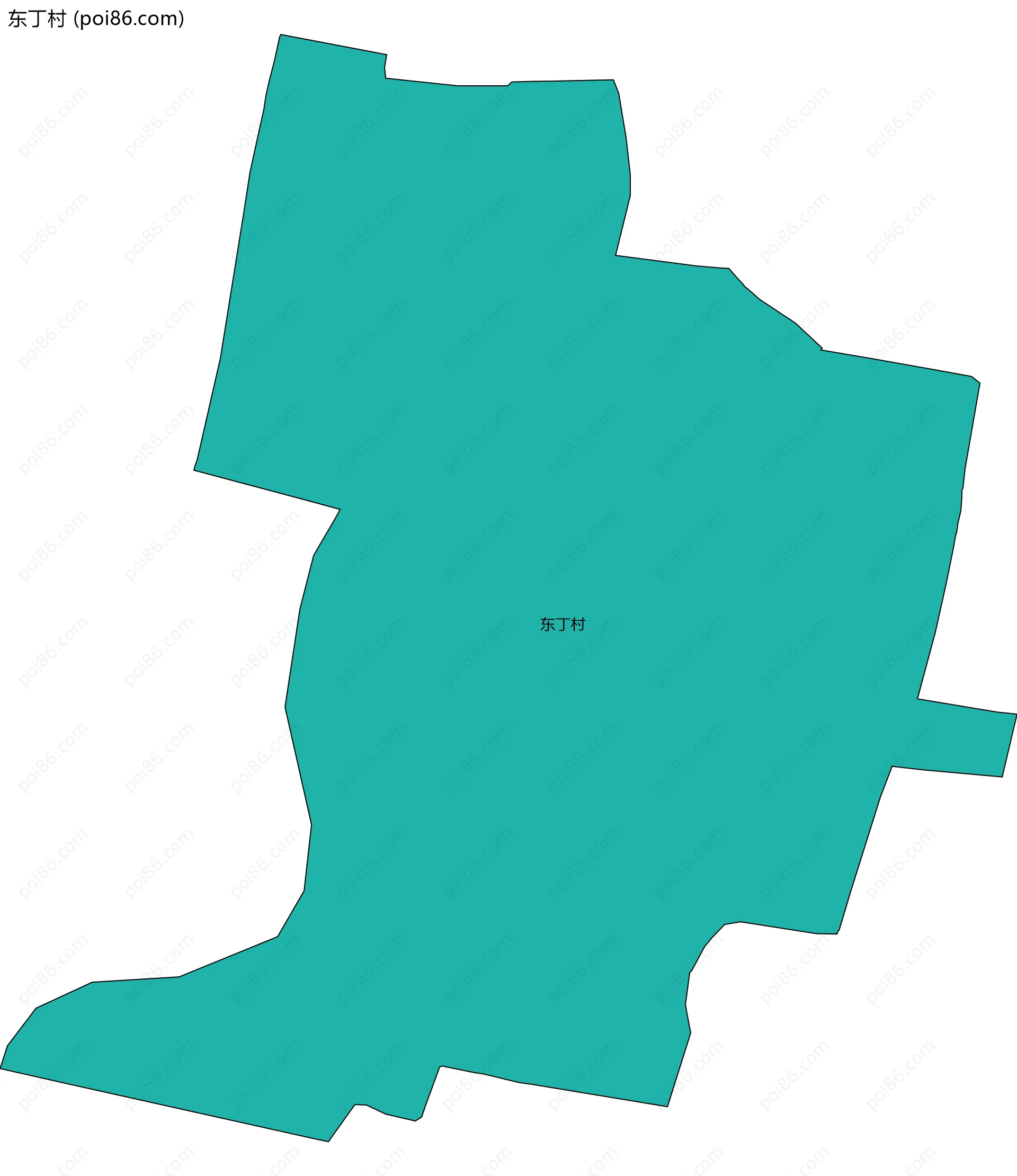 东丁村边界地图