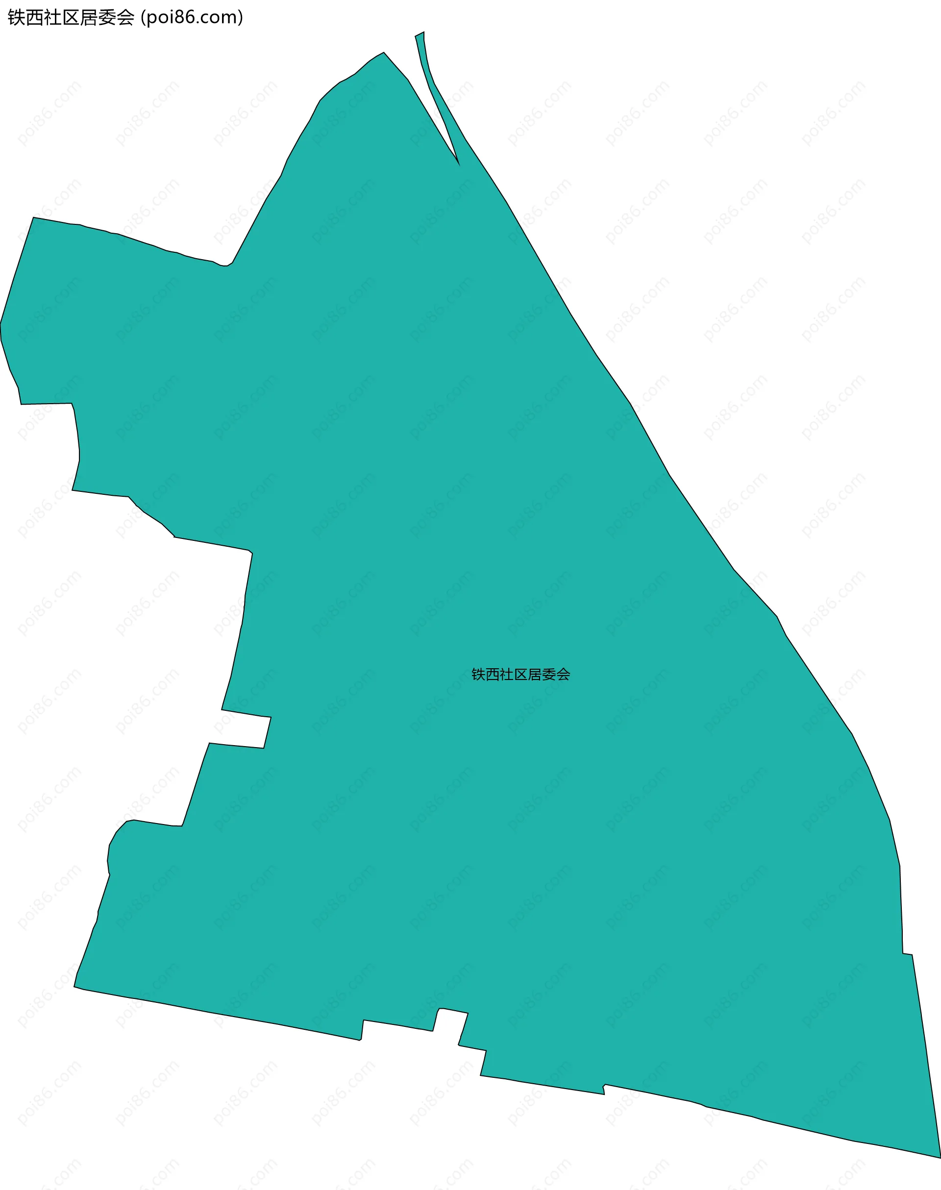 铁西社区居委会边界地图