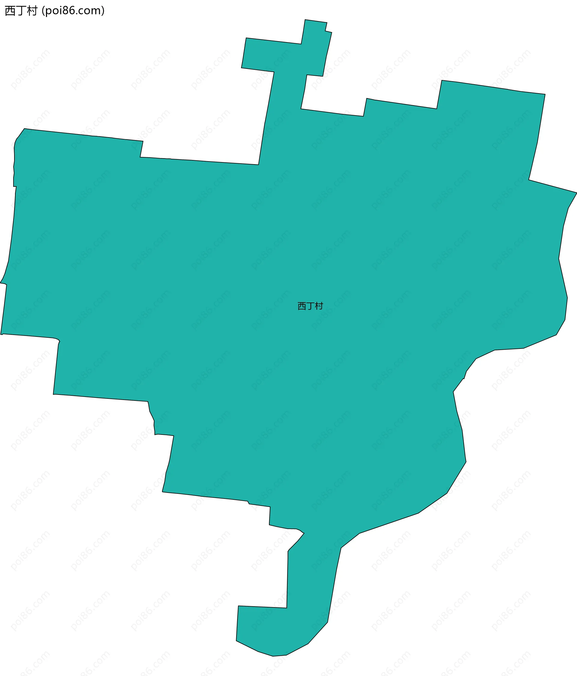 西丁村边界地图