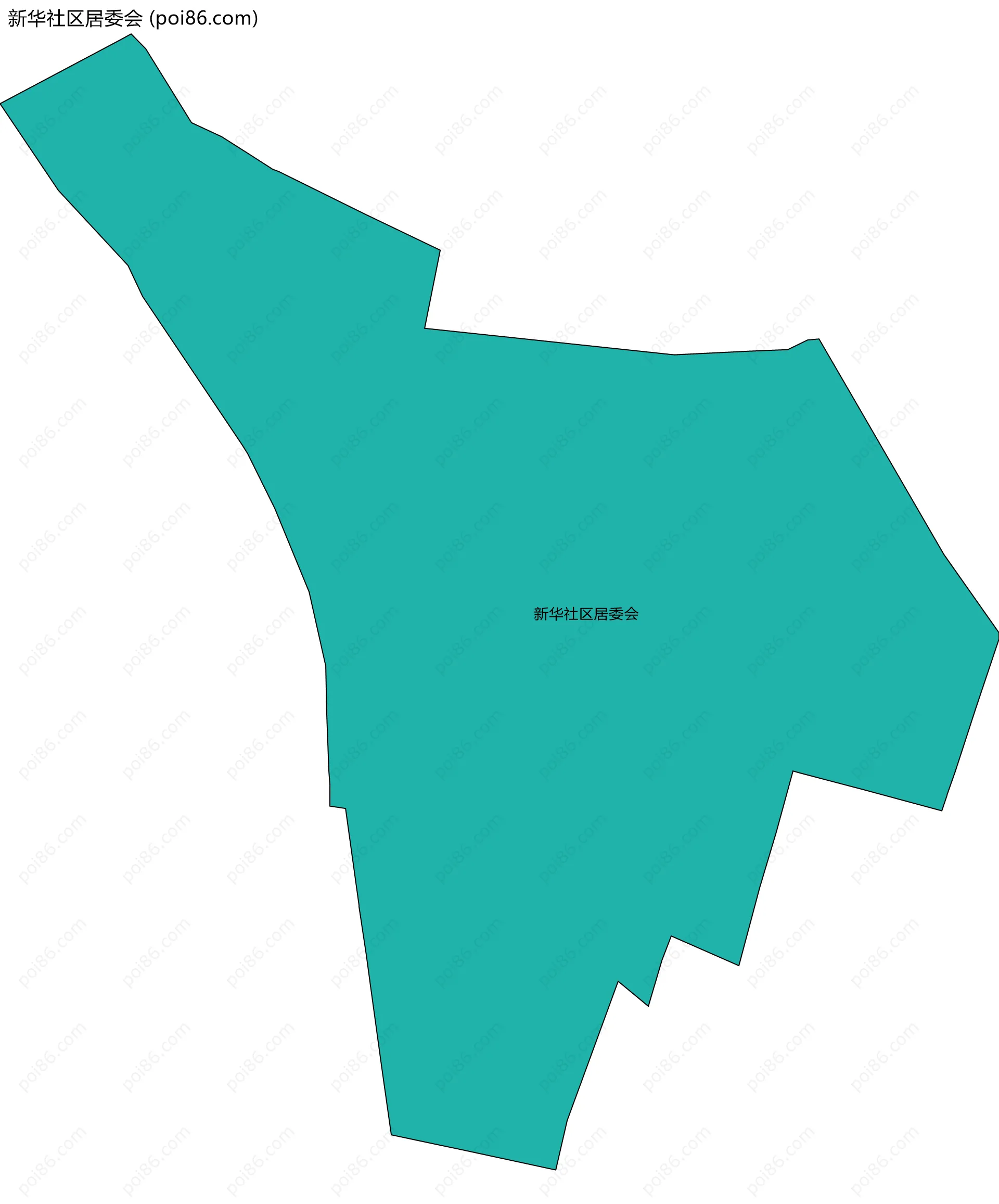 新华社区居委会边界地图