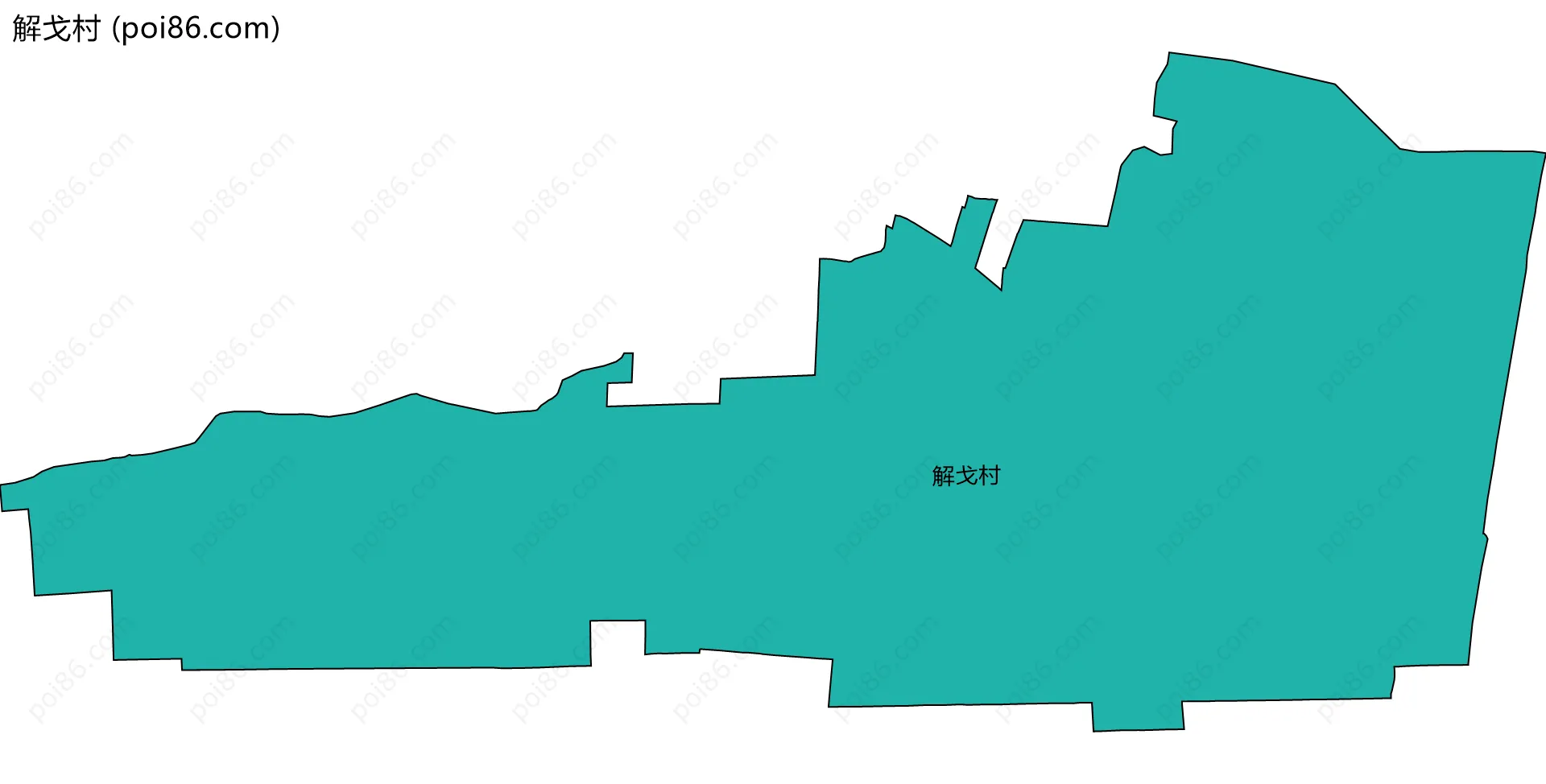 解戈村边界地图