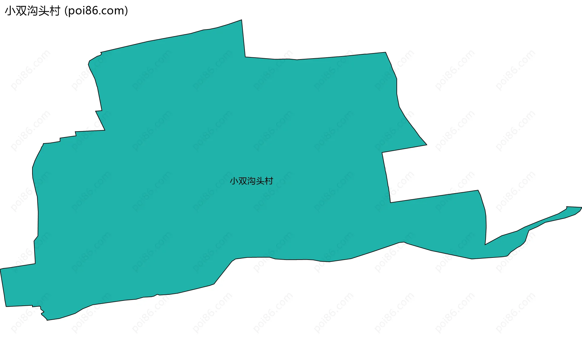 小双沟头村边界地图