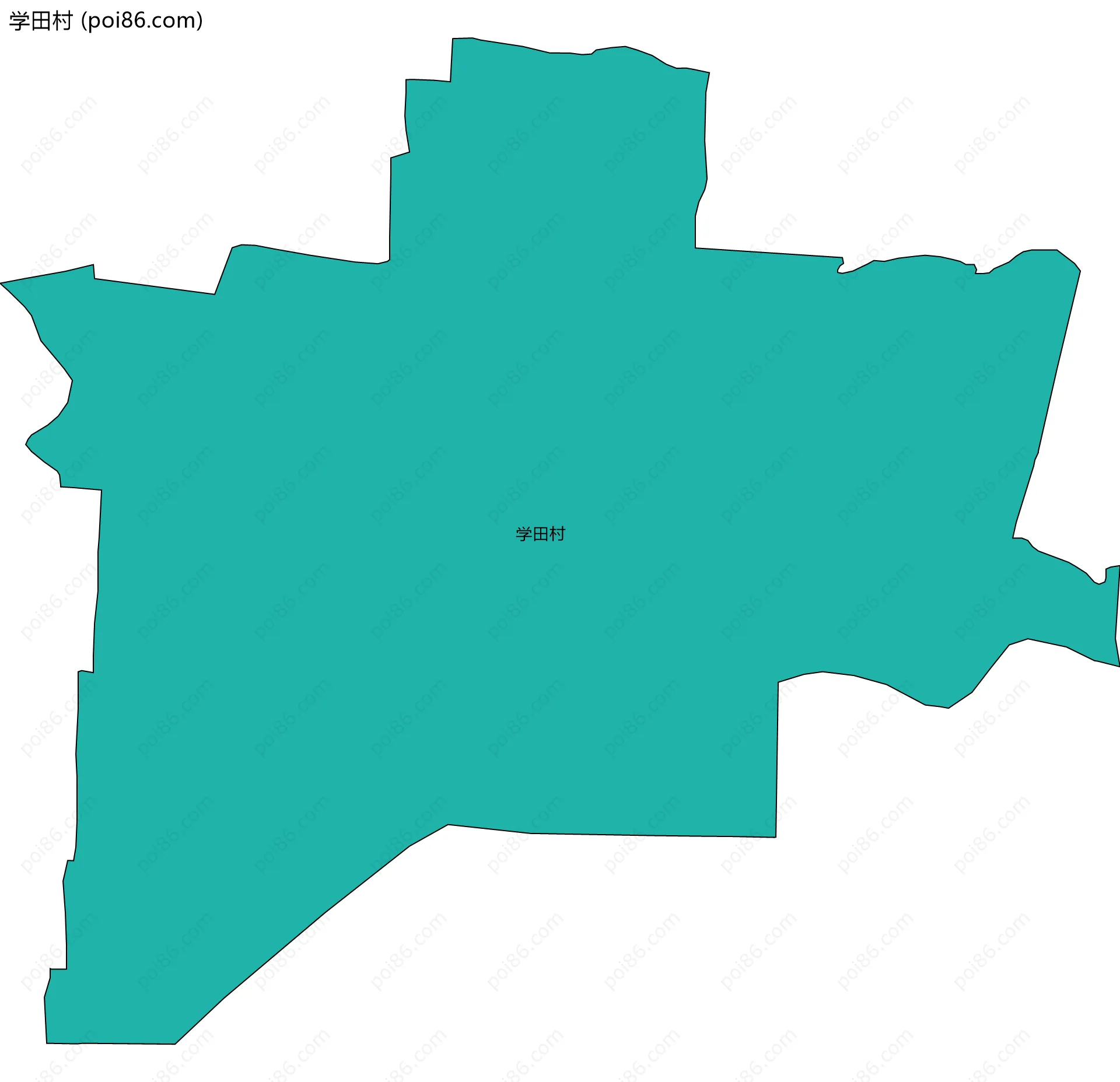 学田村边界地图