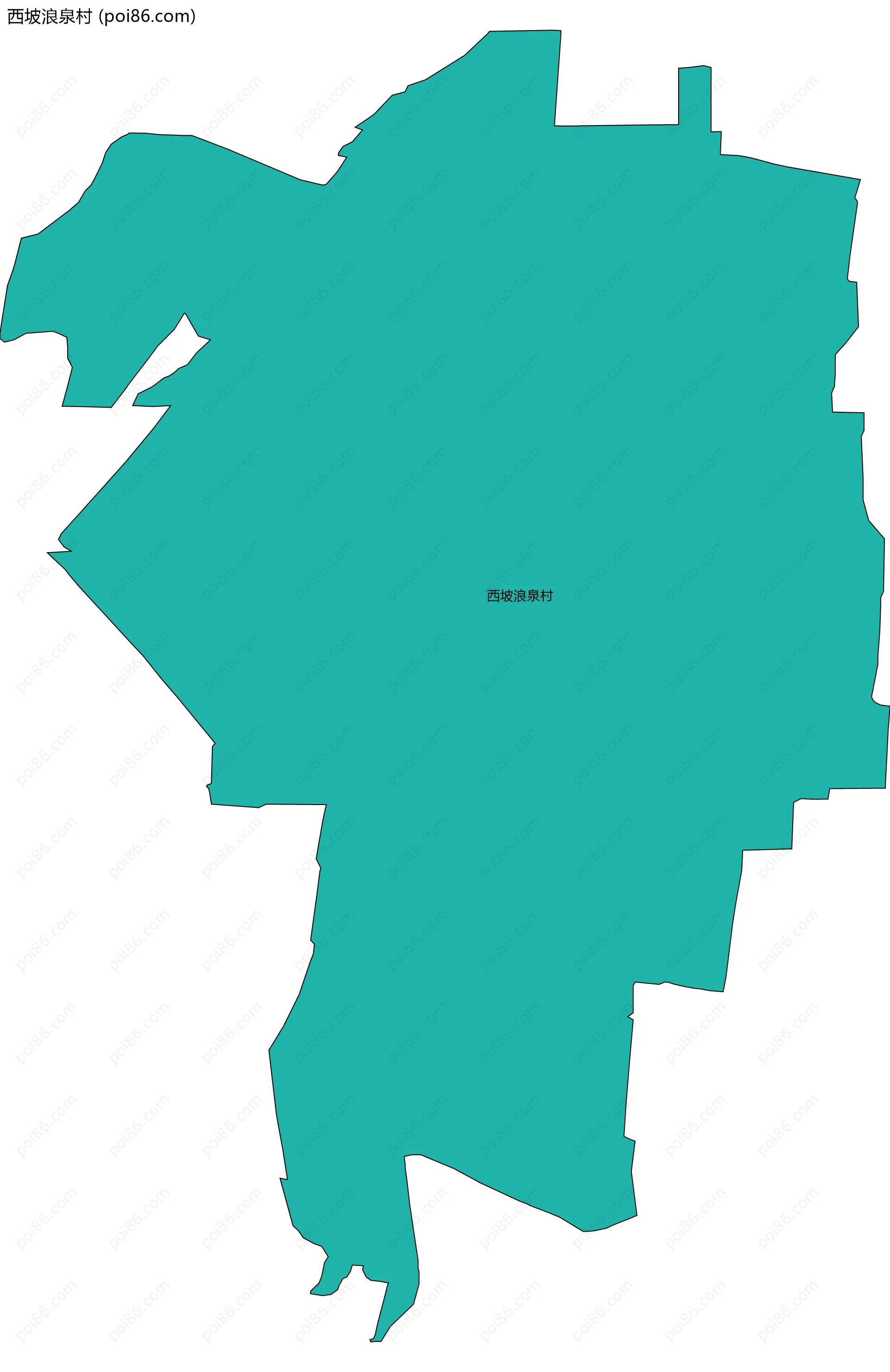 西坡浪泉村边界地图