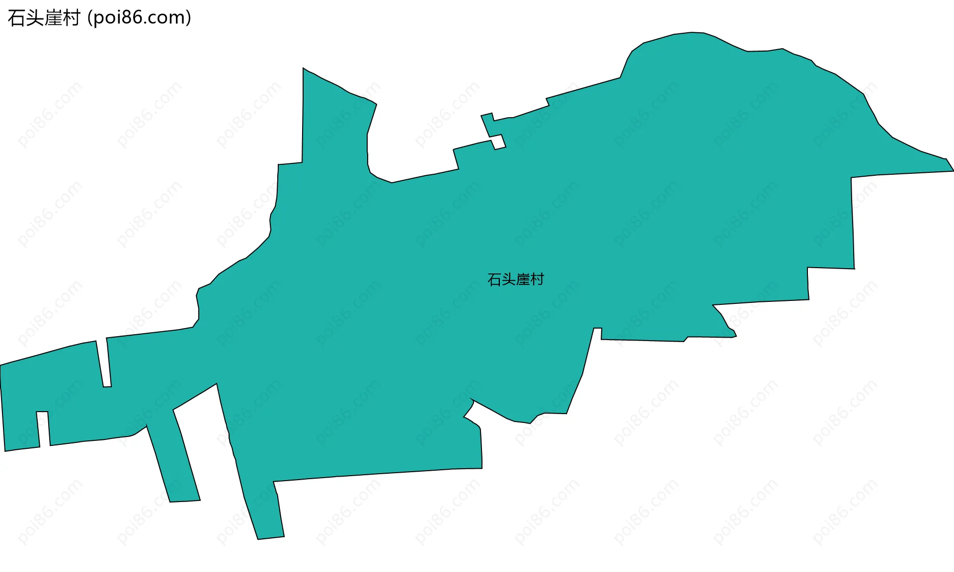 石头崖村边界地图