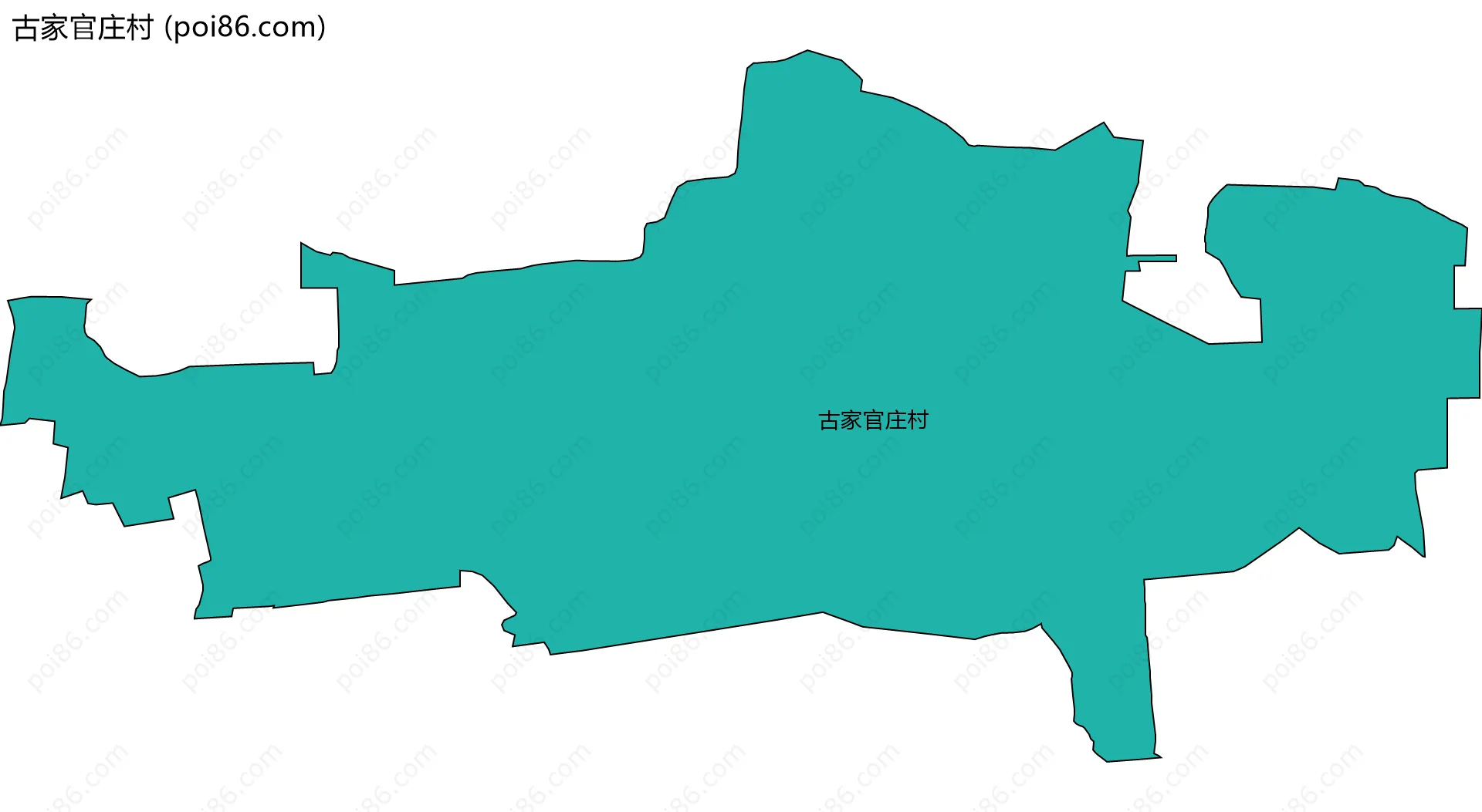 古家官庄村边界地图