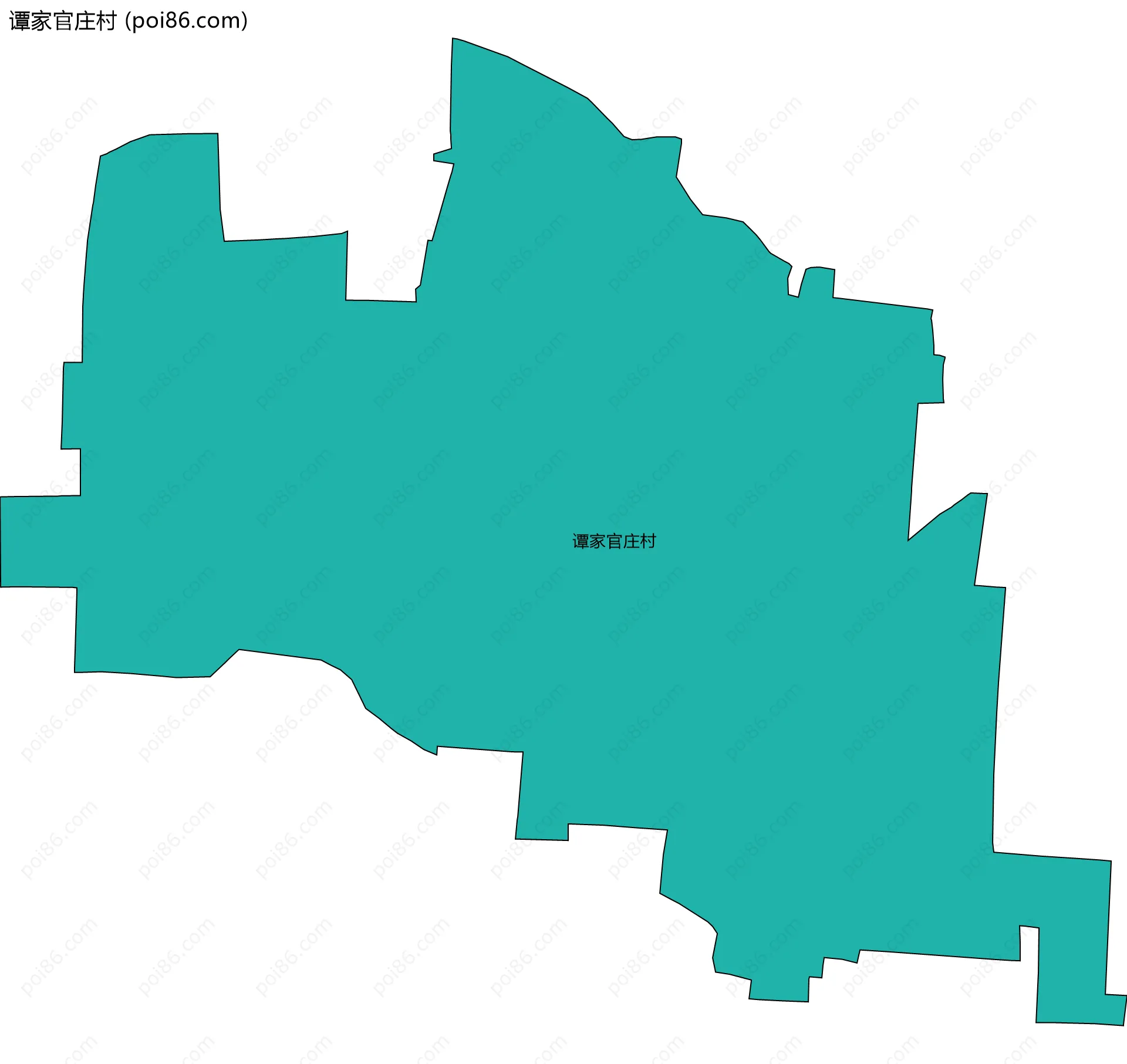 谭家官庄村边界地图