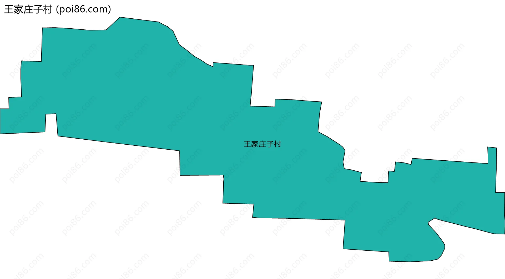 王家庄子村边界地图