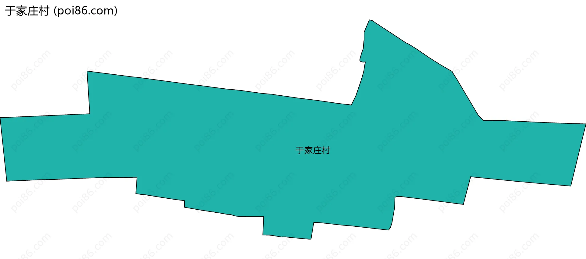 于家庄村边界地图