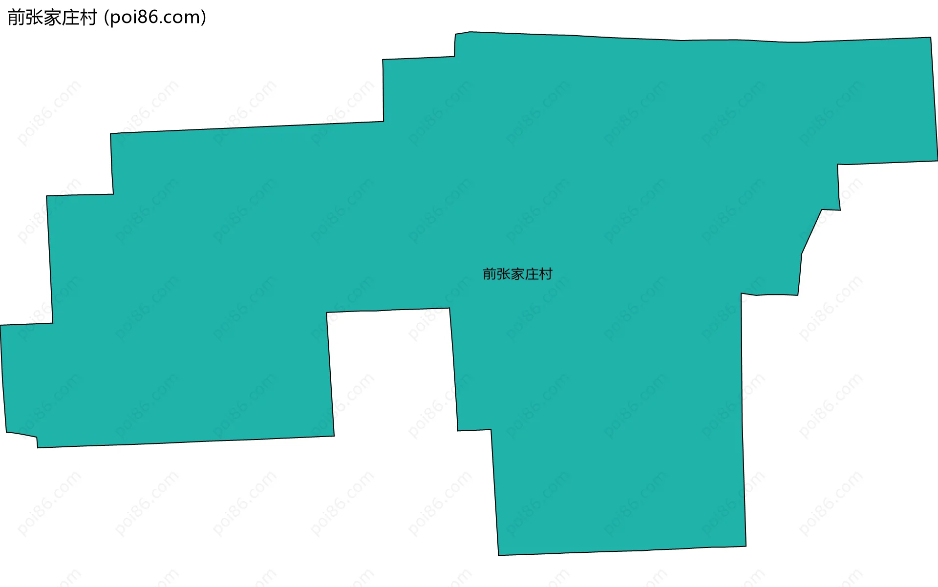前张家庄村边界地图