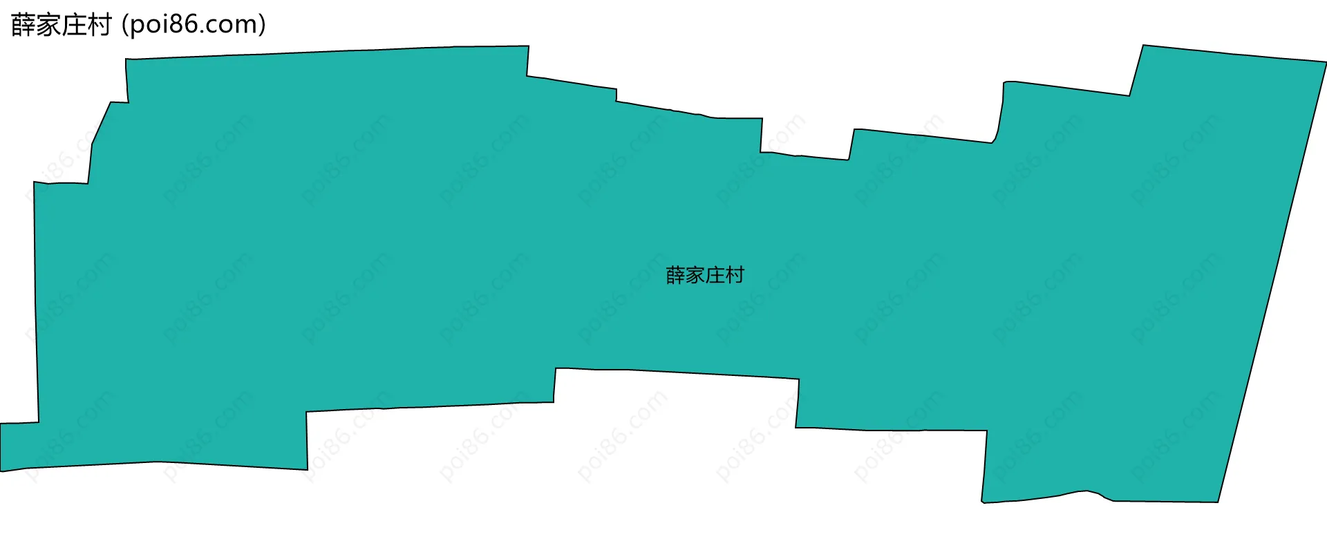 薛家庄村边界地图