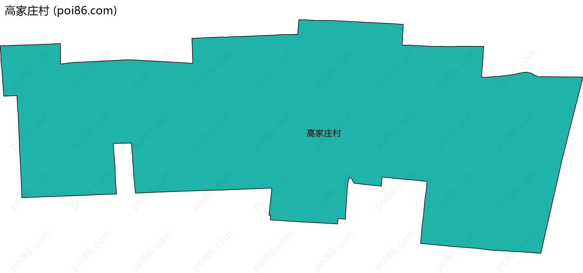 高家庄村边界地图
