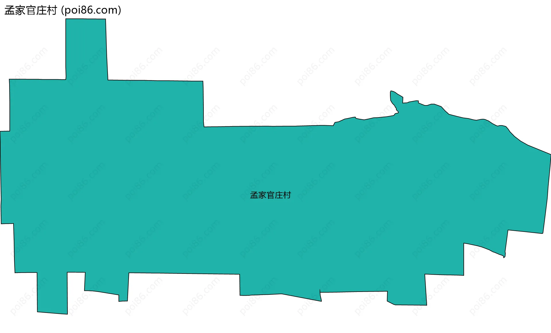 孟家官庄村边界地图