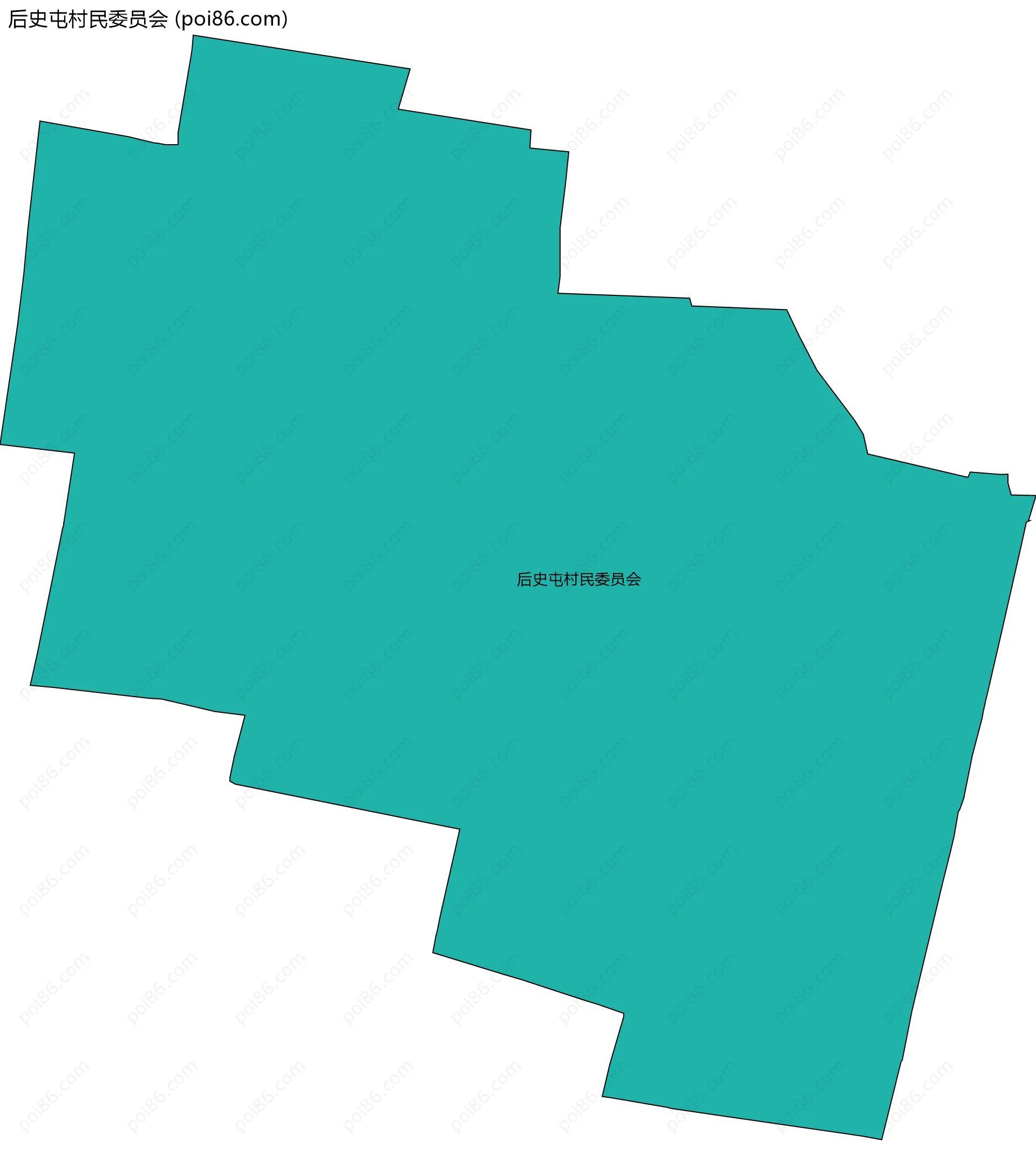 后史屯村民委员会边界地图