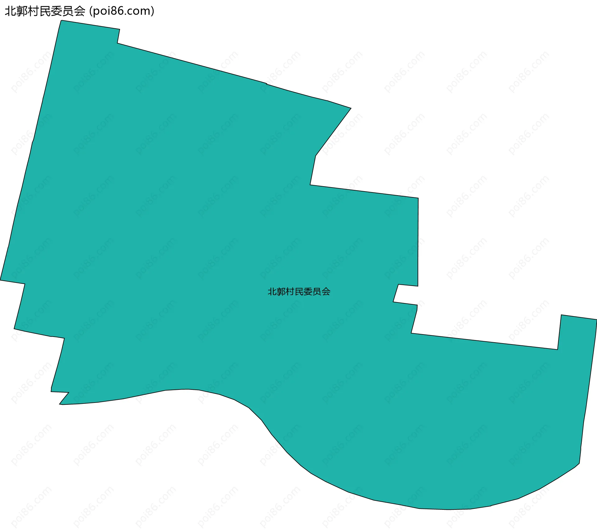 北郭村民委员会边界地图