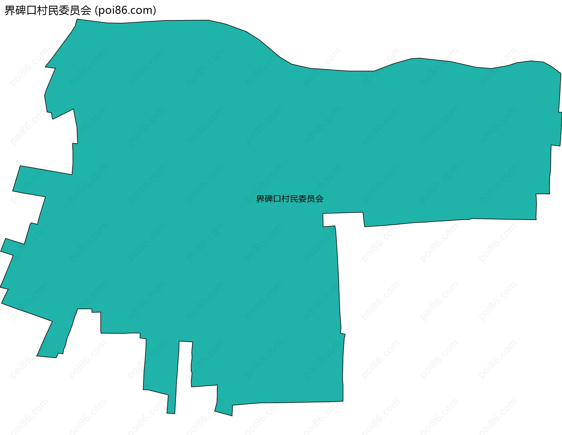 界碑口村民委员会边界地图