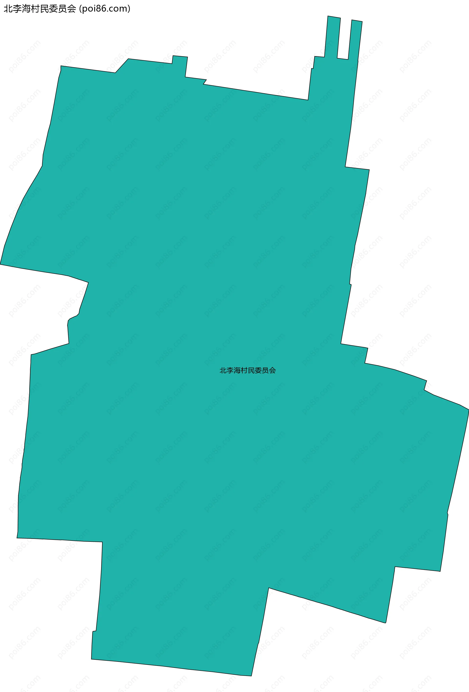 北李海村民委员会边界地图