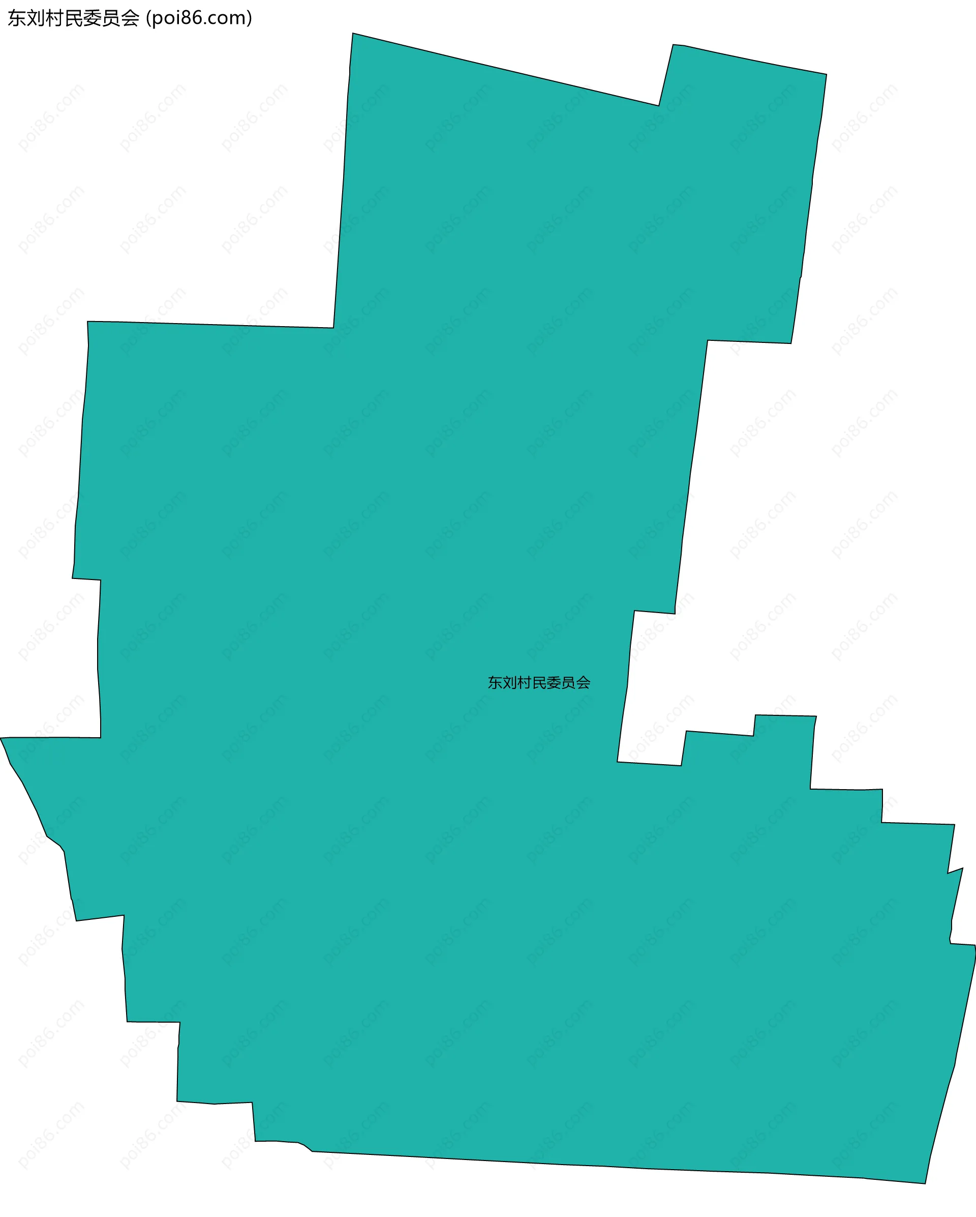 东刘村民委员会边界地图
