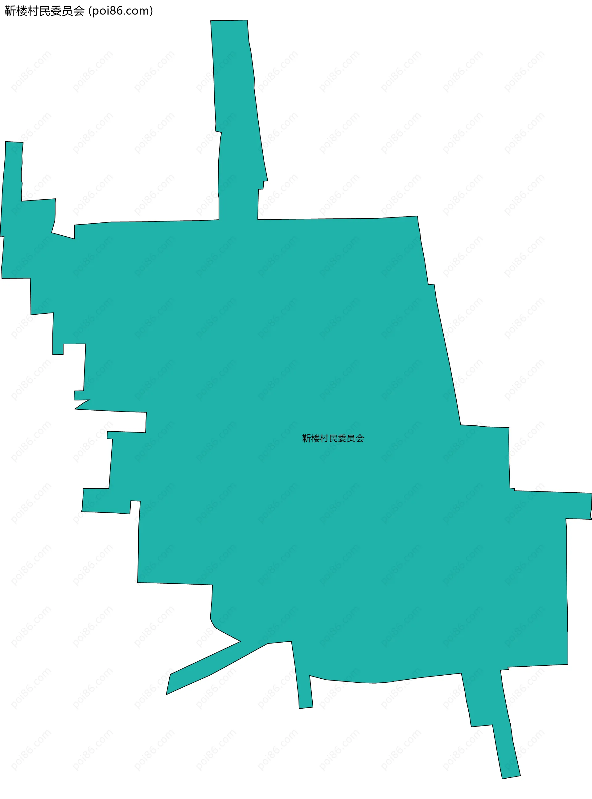 靳楼村民委员会边界地图