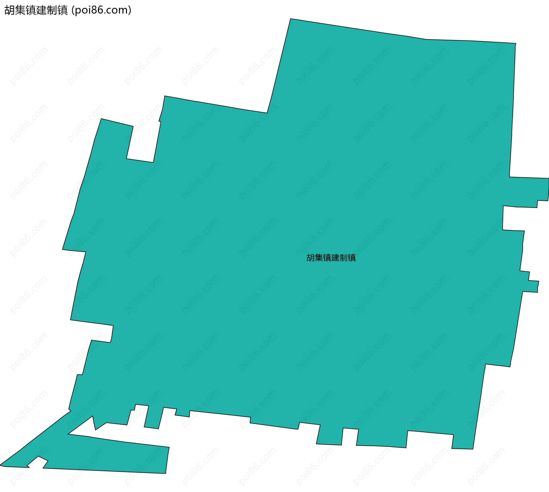 胡集镇建制镇边界地图