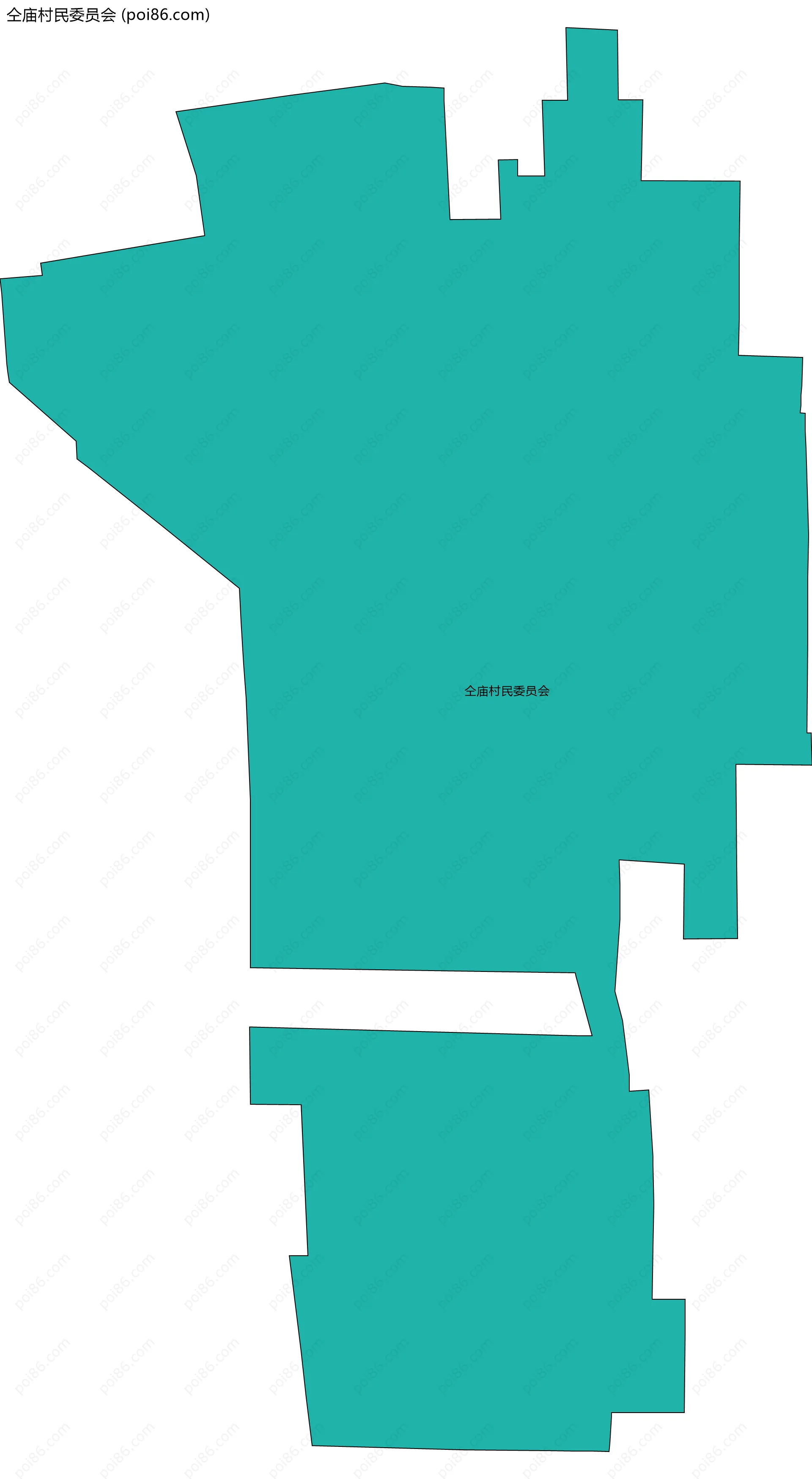 仝庙村民委员会边界地图