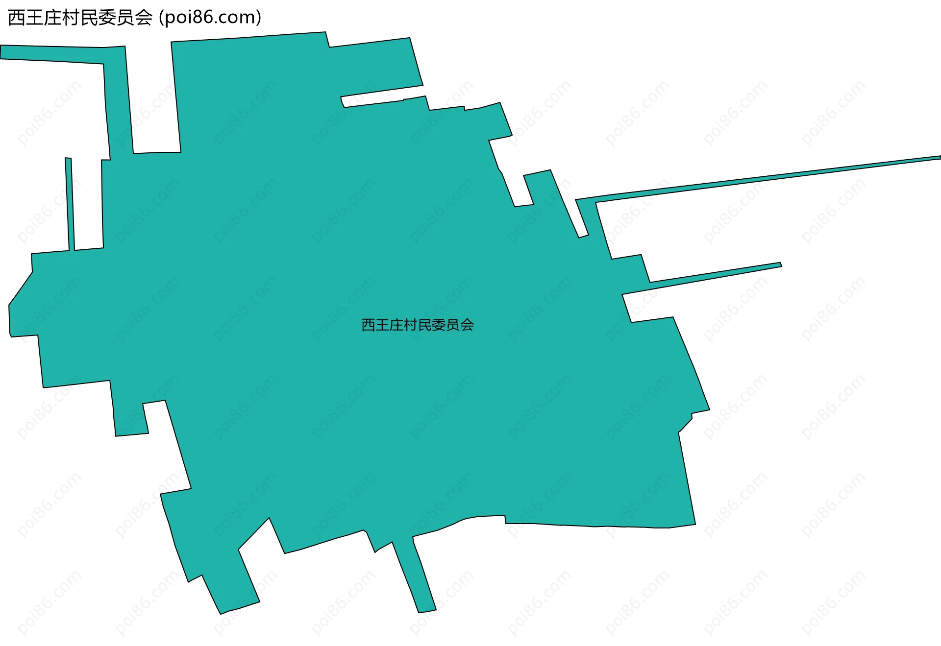 西王庄村民委员会边界地图
