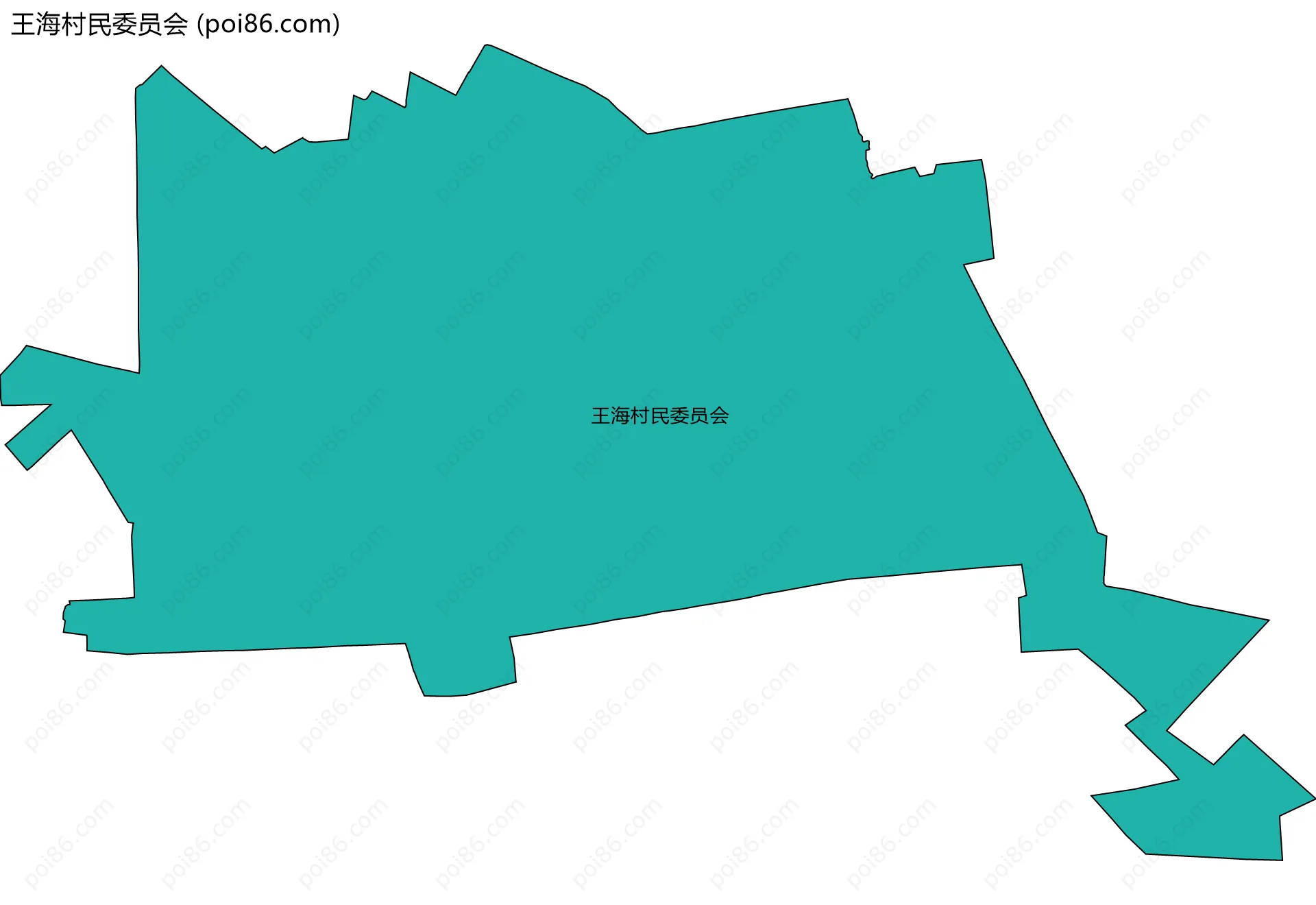 王海村民委员会边界地图