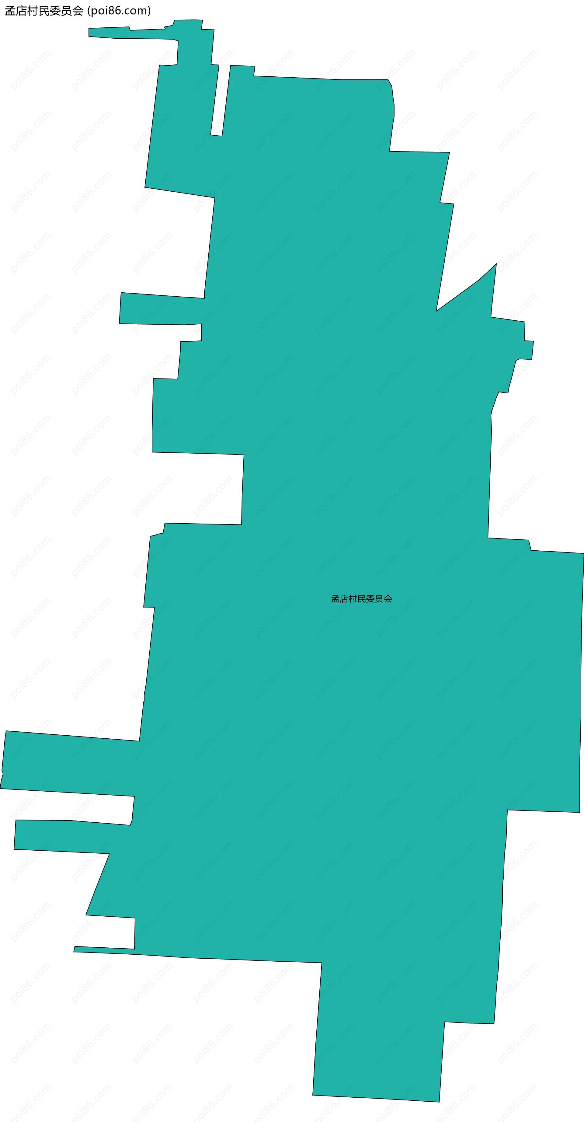 孟店村民委员会边界地图