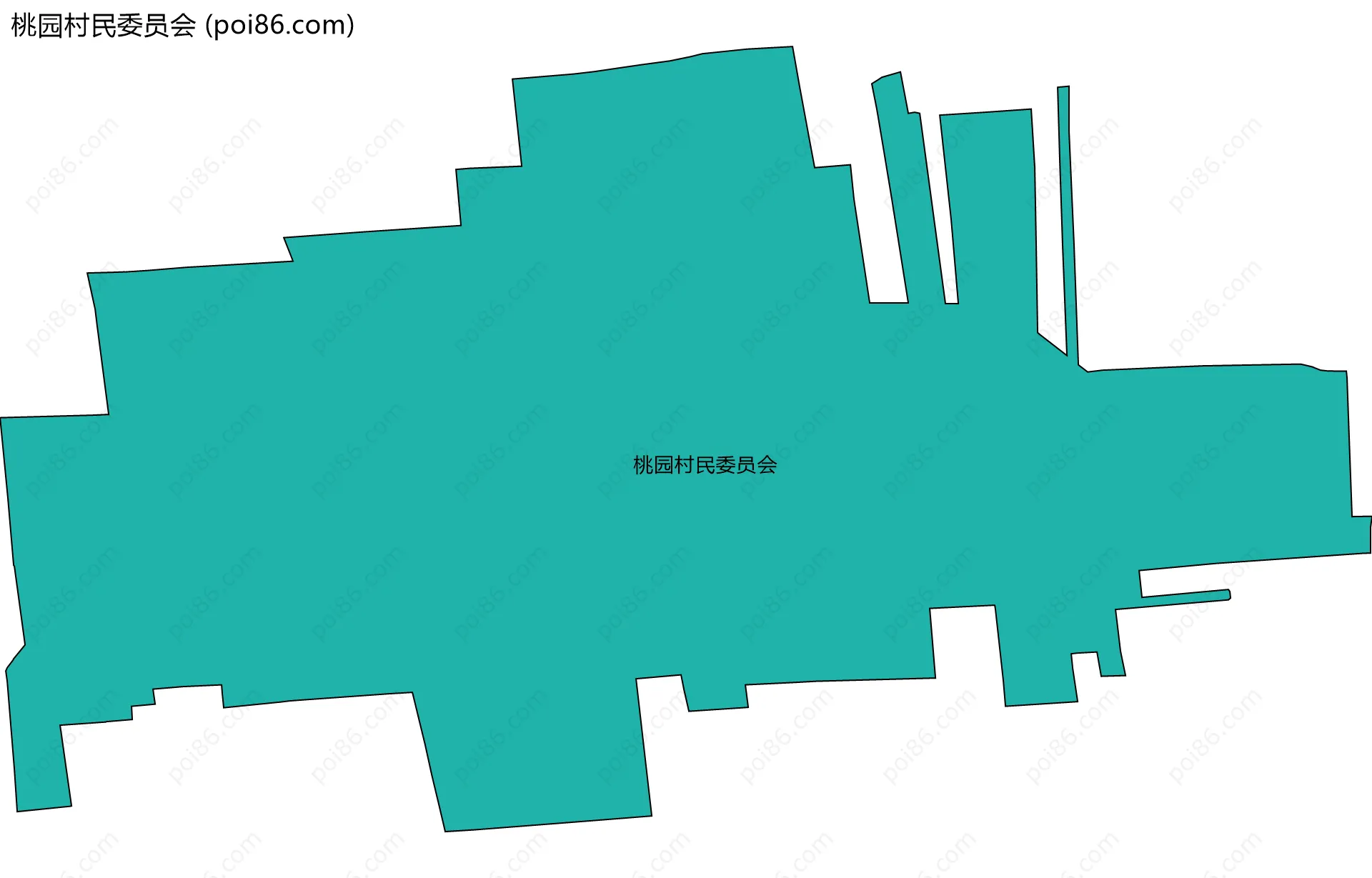 桃园村民委员会边界地图