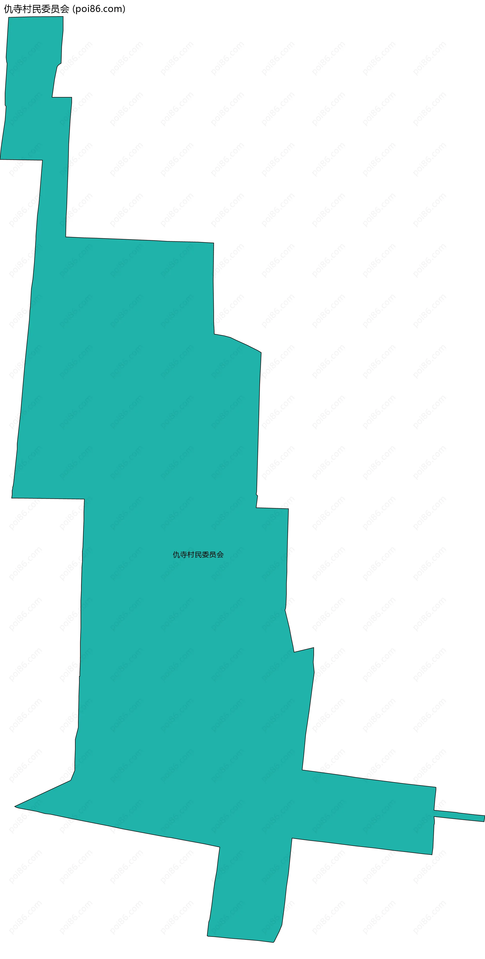 仇寺村民委员会边界地图