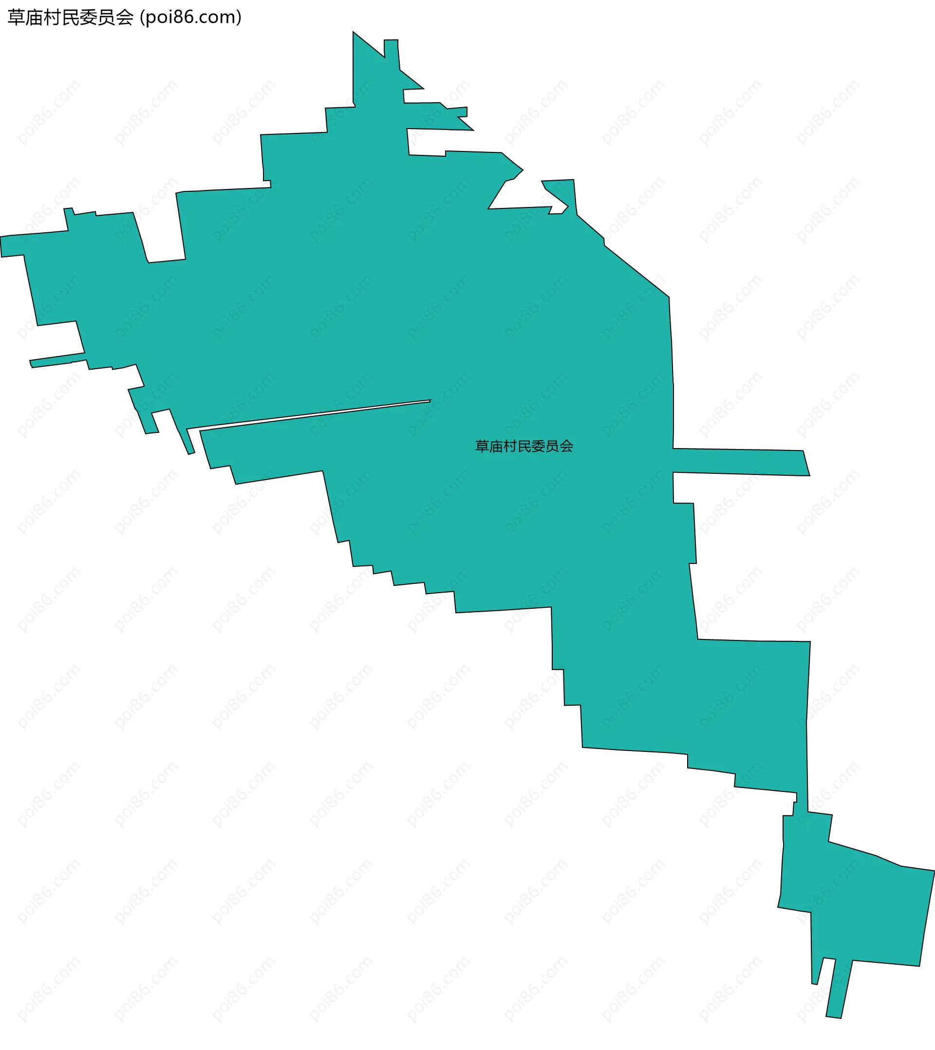 草庙村民委员会边界地图