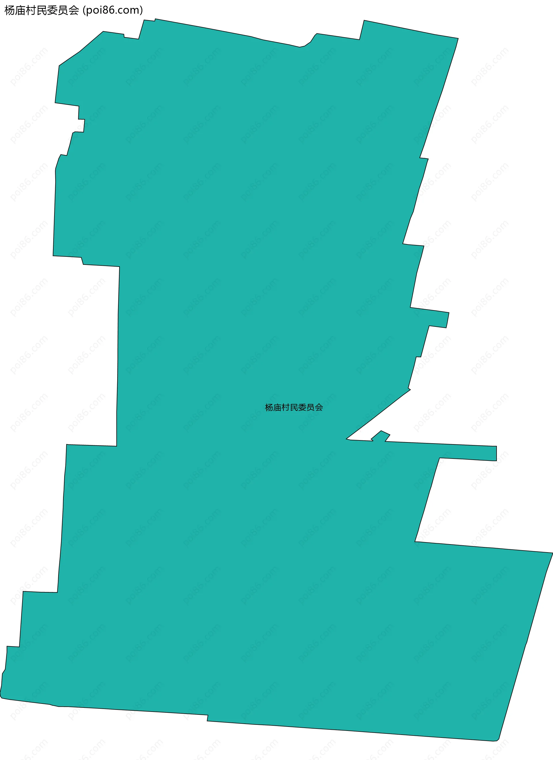 杨庙村民委员会边界地图