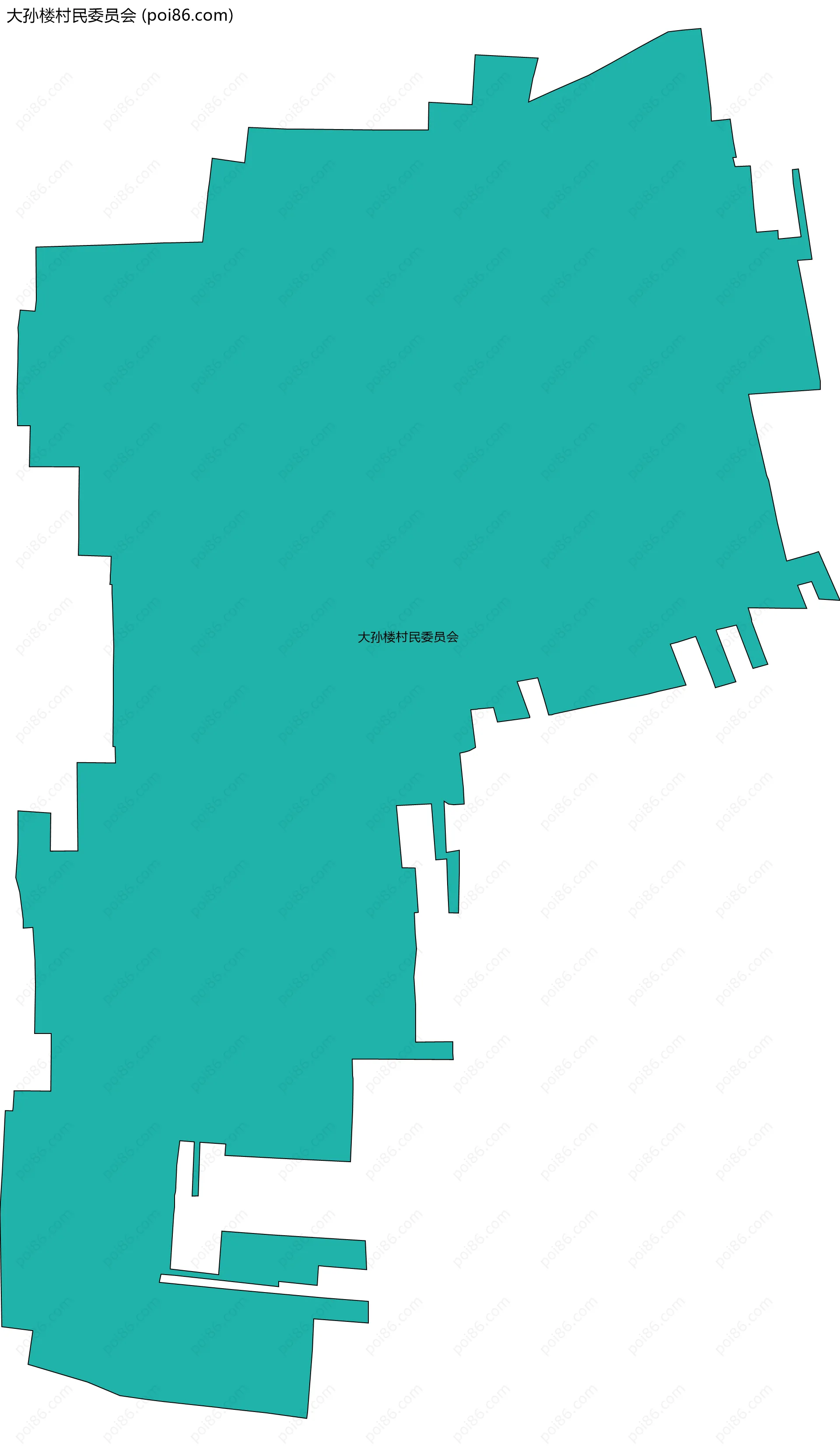 大孙楼村民委员会边界地图