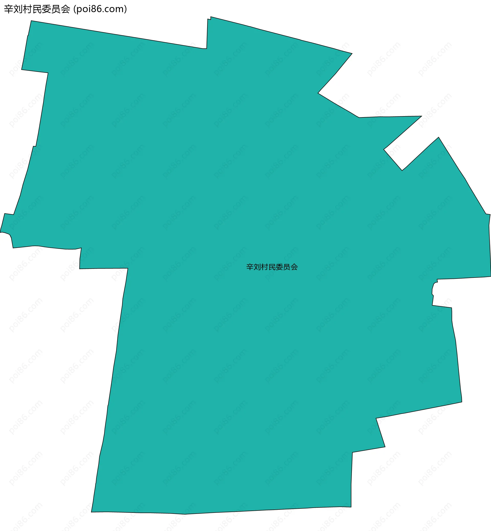 辛刘村民委员会边界地图