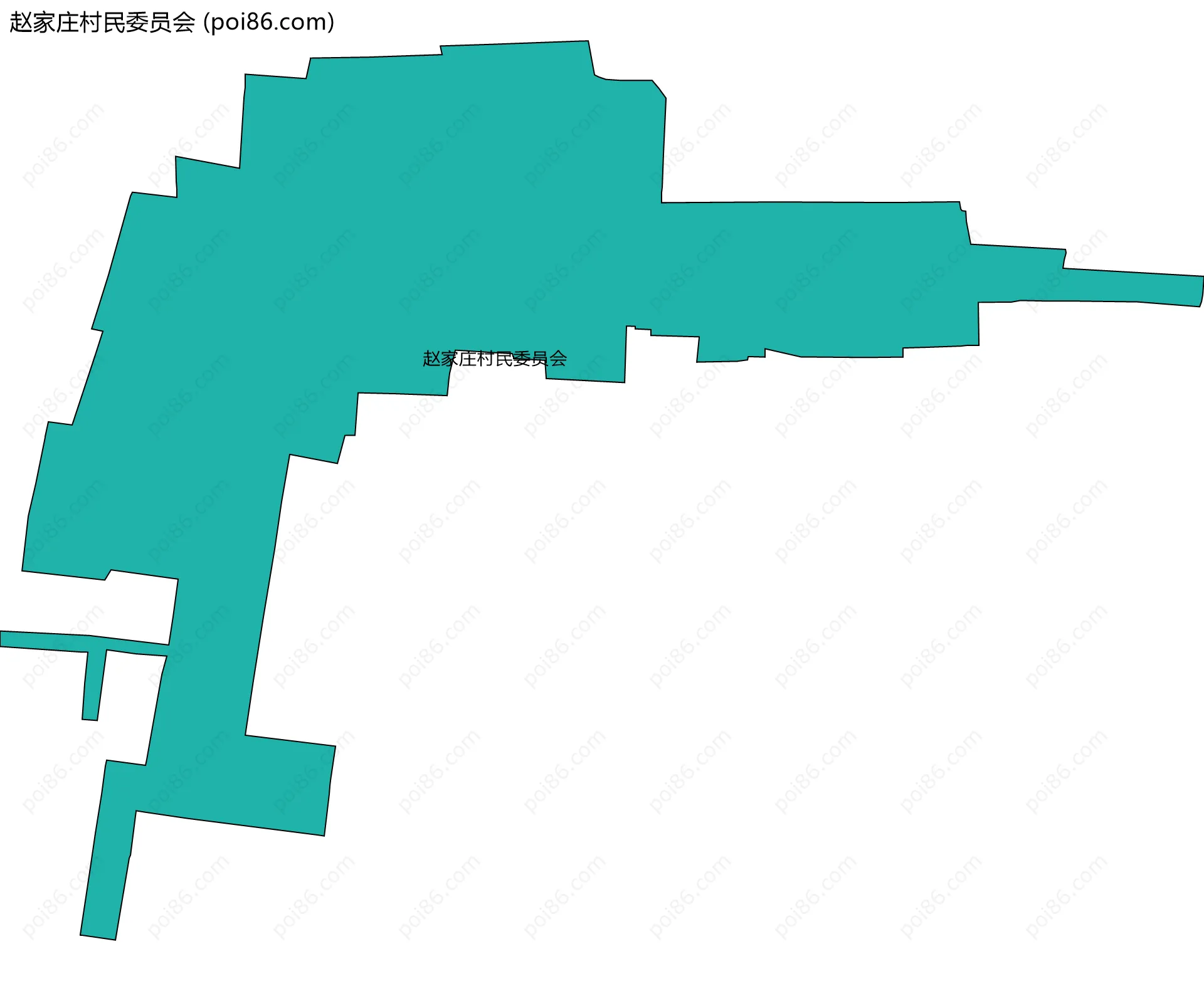赵家庄村民委员会边界地图