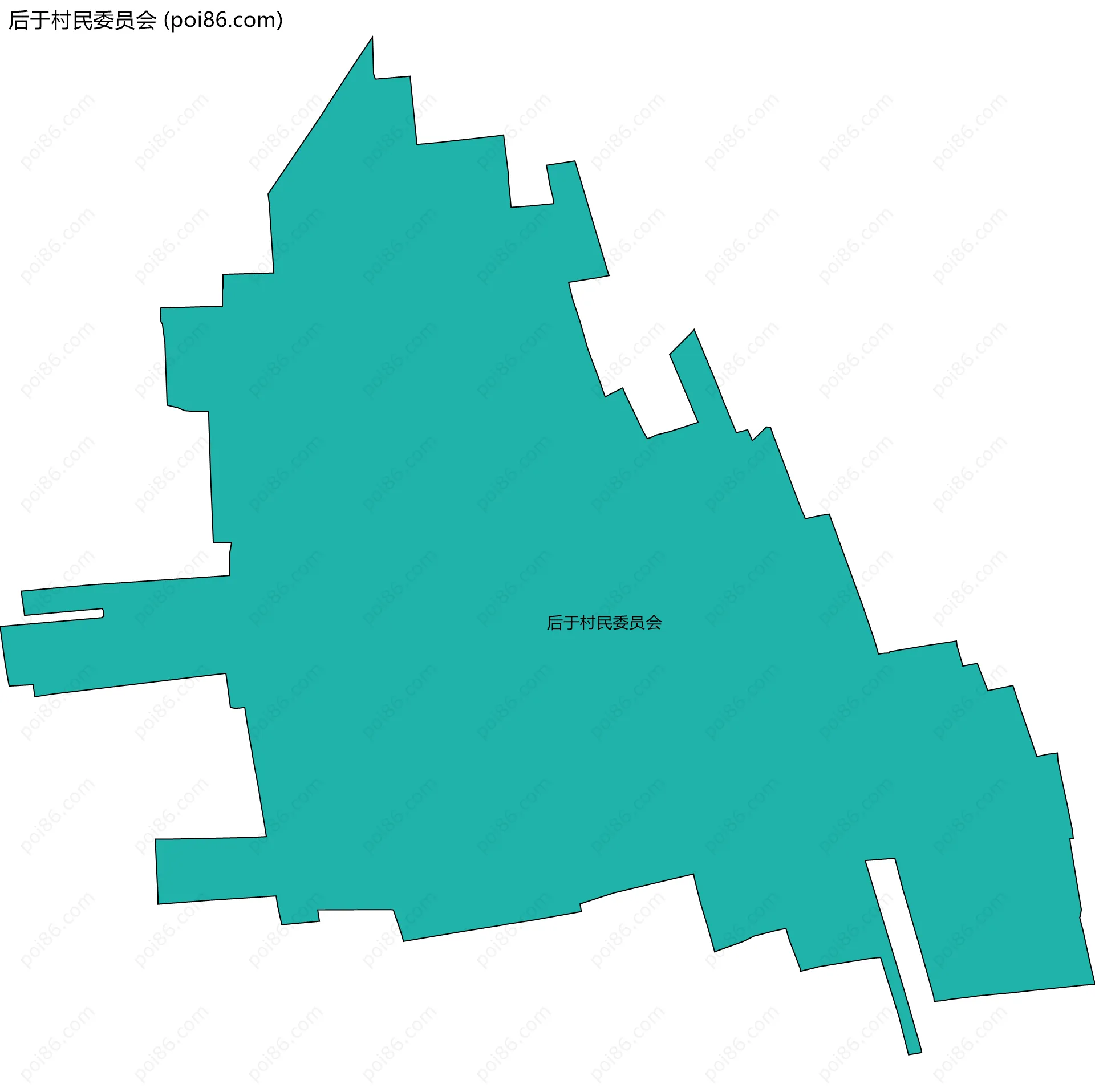 后于村民委员会边界地图