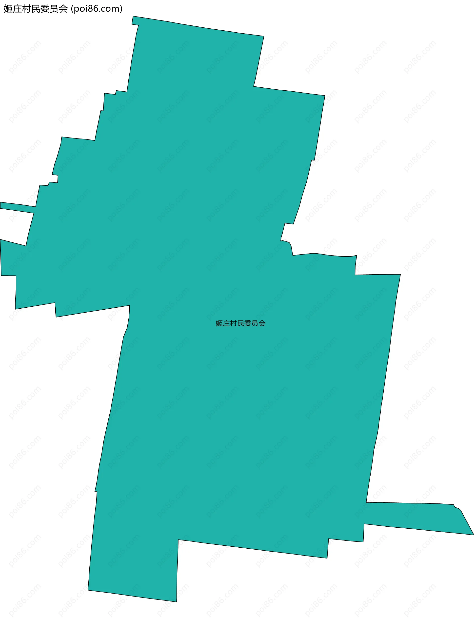 姬庄村民委员会边界地图