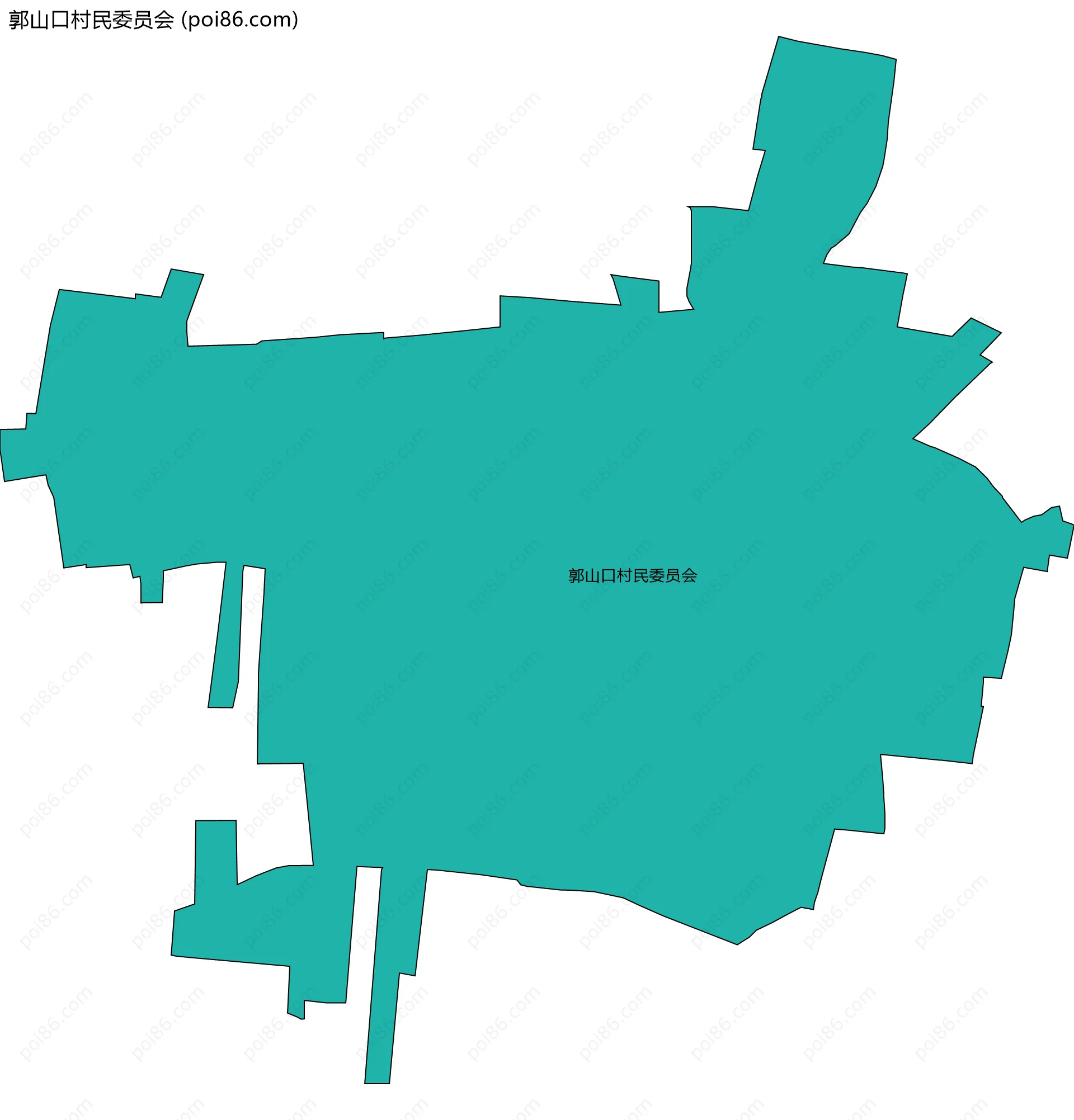 郭山口村民委员会边界地图