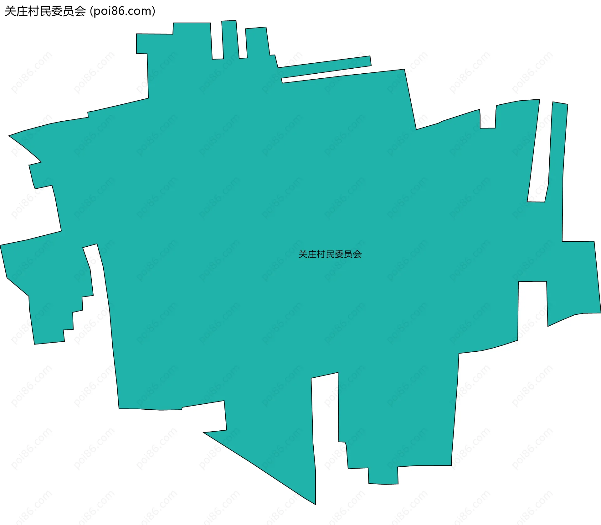 关庄村民委员会边界地图