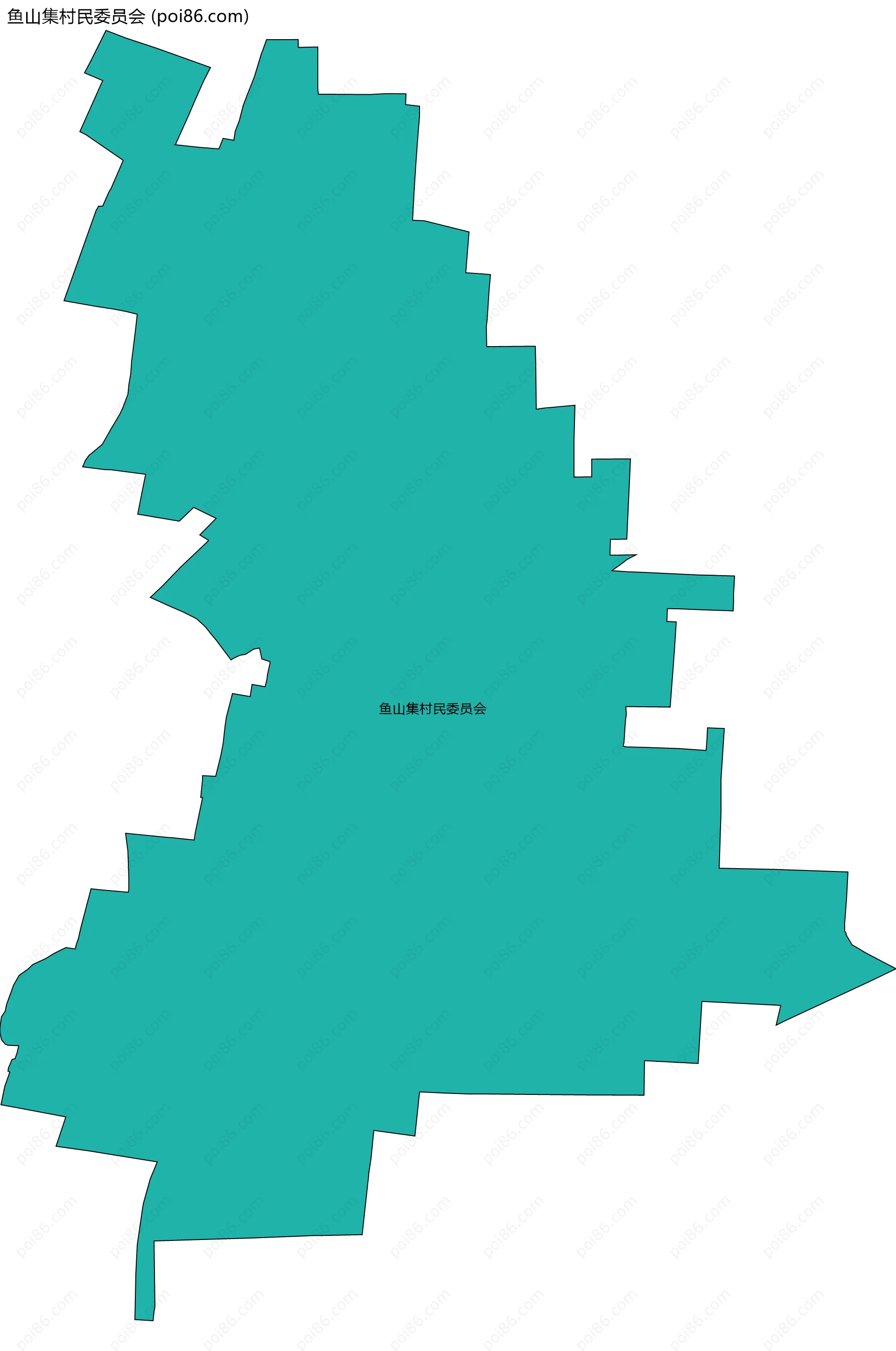 鱼山集村民委员会边界地图