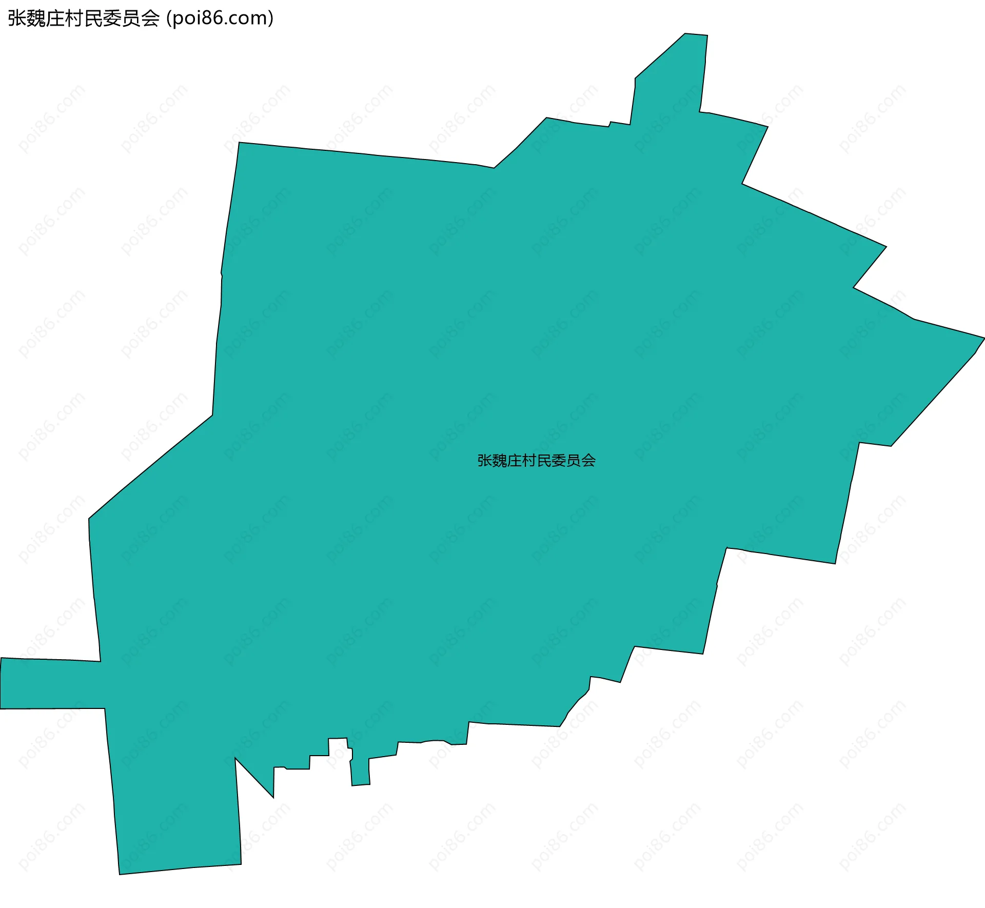 张魏庄村民委员会边界地图