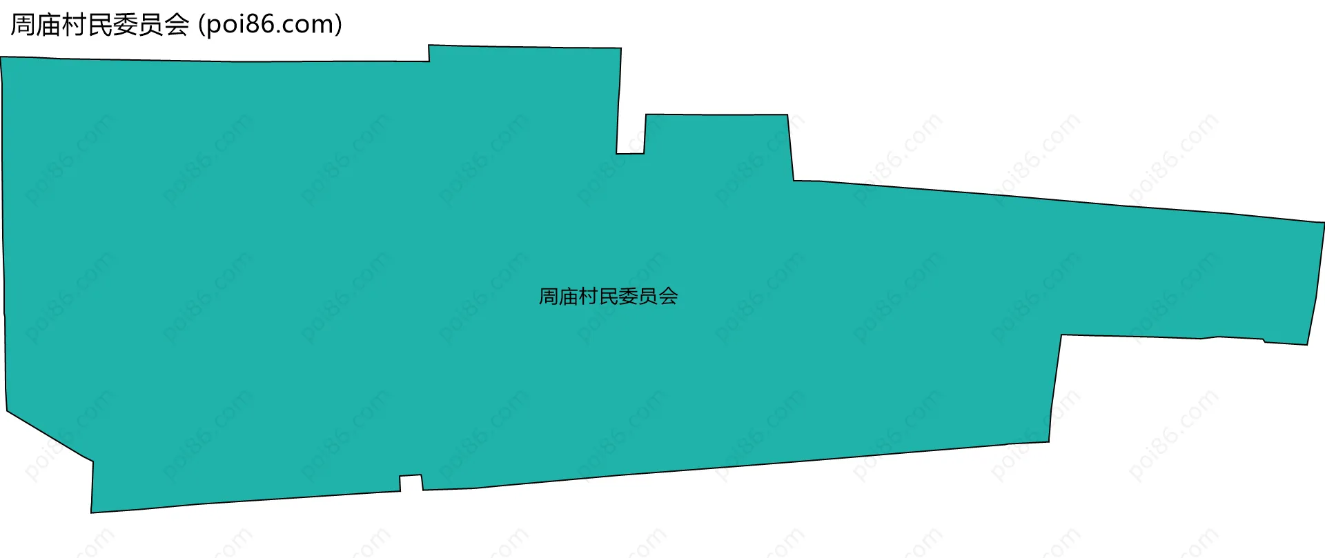 周庙村民委员会边界地图
