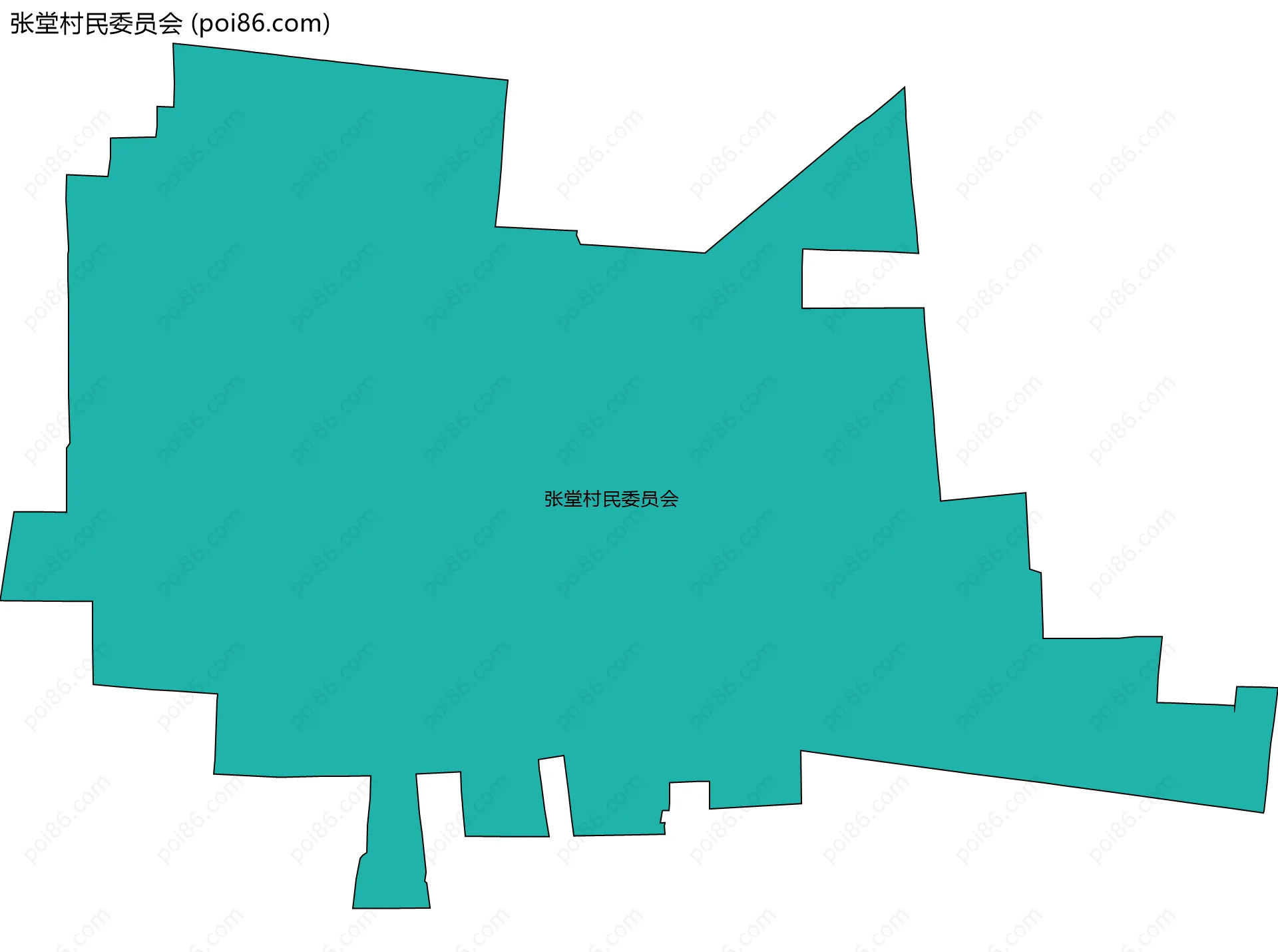 张堂村民委员会边界地图