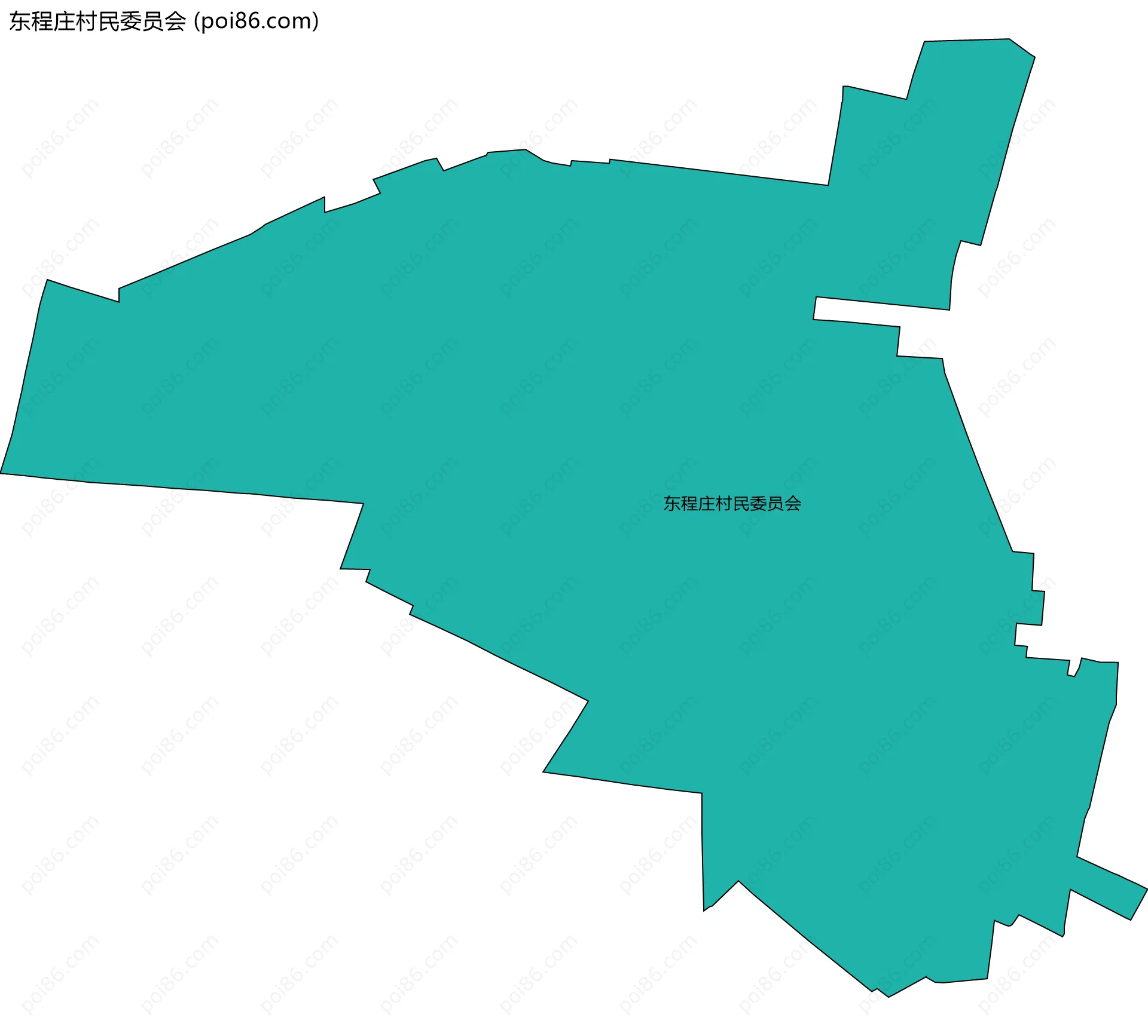 东程庄村民委员会边界地图