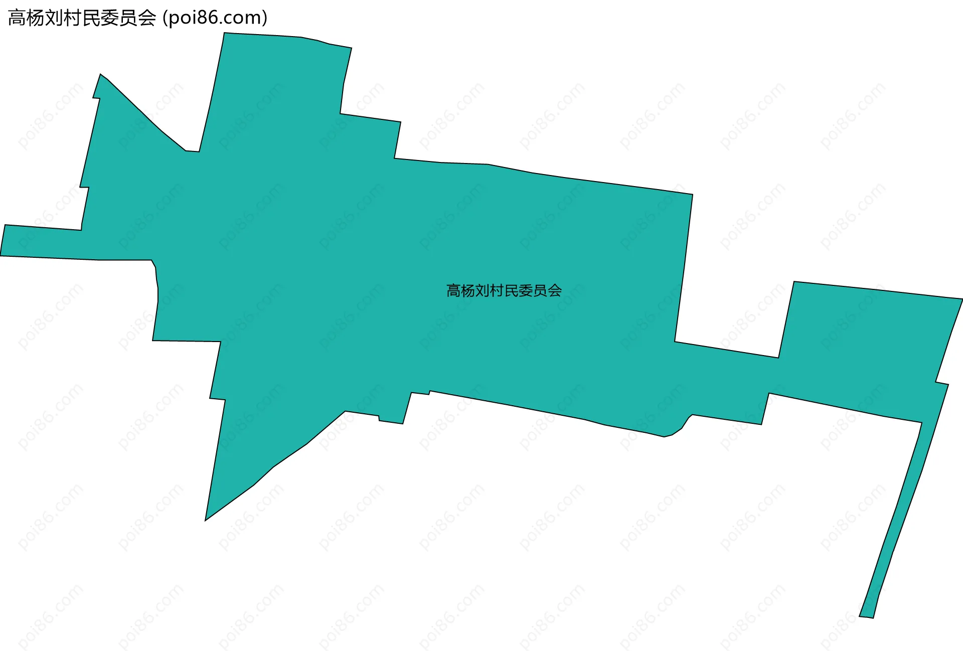 高杨刘村民委员会边界地图