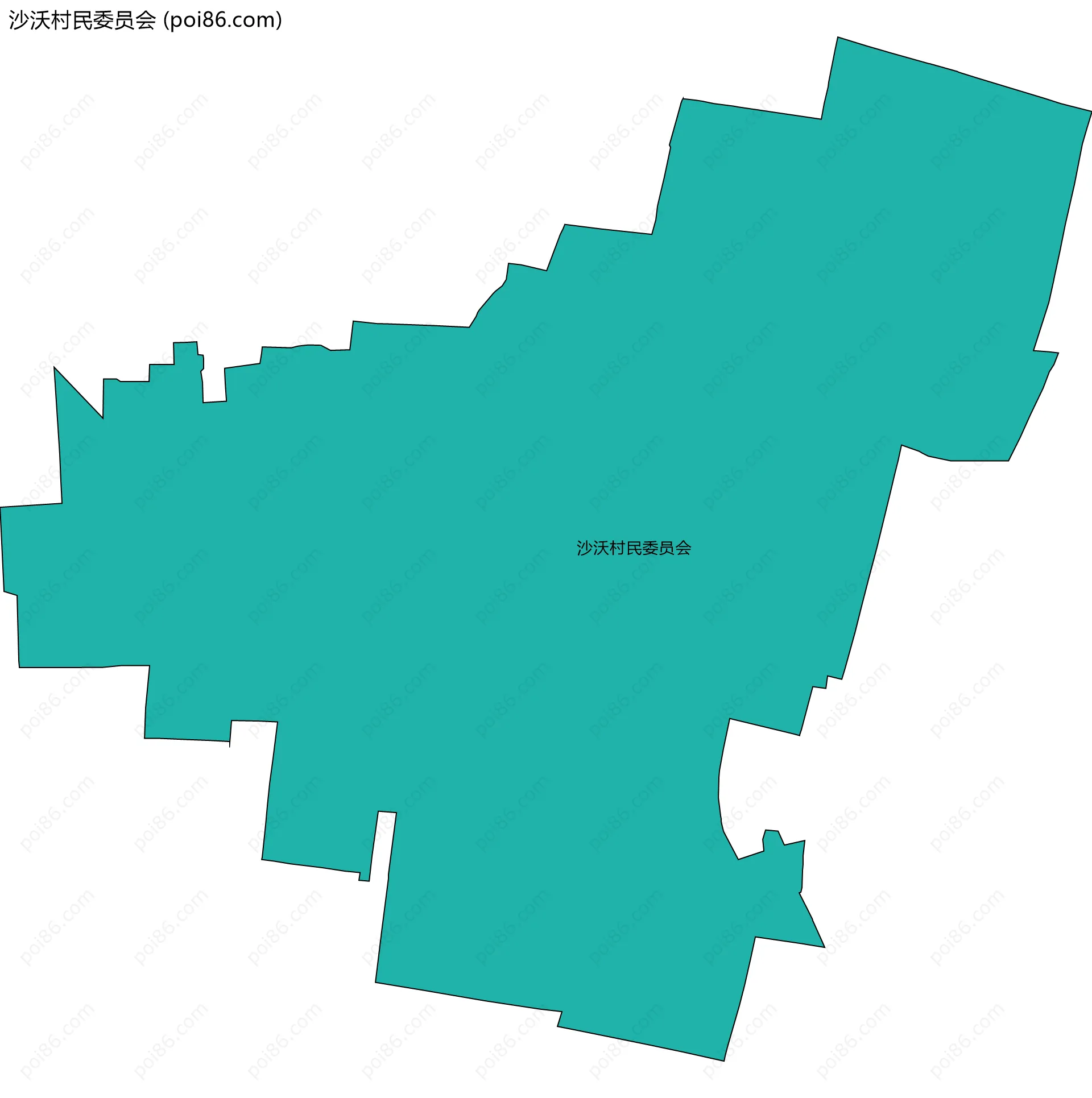 沙沃村民委员会边界地图