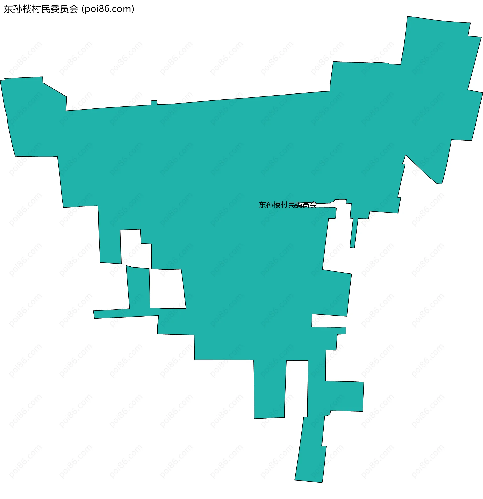 东孙楼村民委员会边界地图