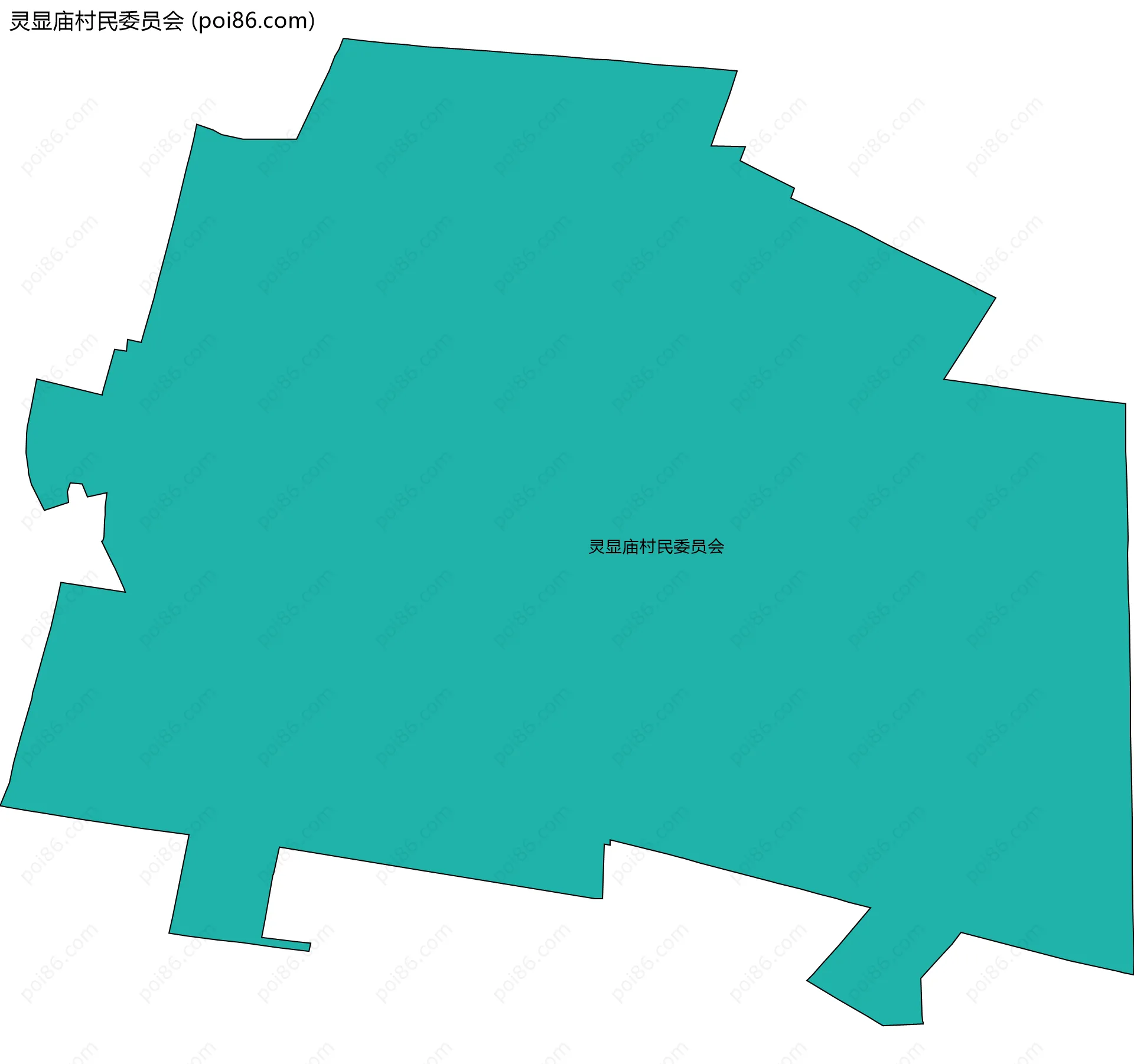 灵显庙村民委员会边界地图